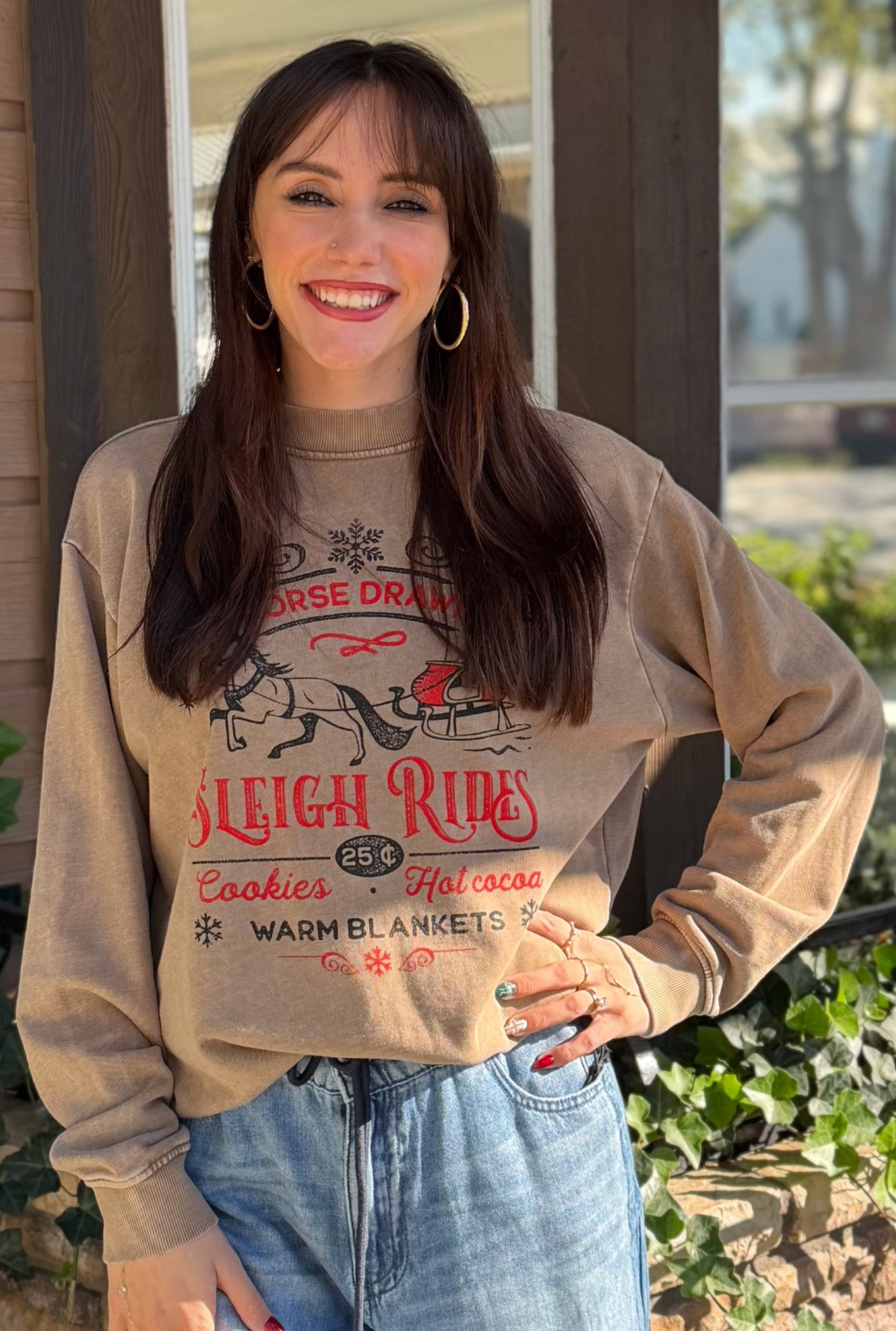 Sleigh Rides Mineral Graphic Sweatshirts