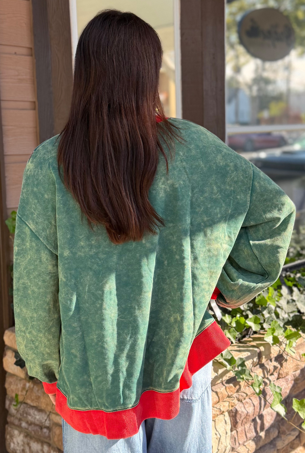 THE MERRY MINERAL WASH BOW PULLOVER