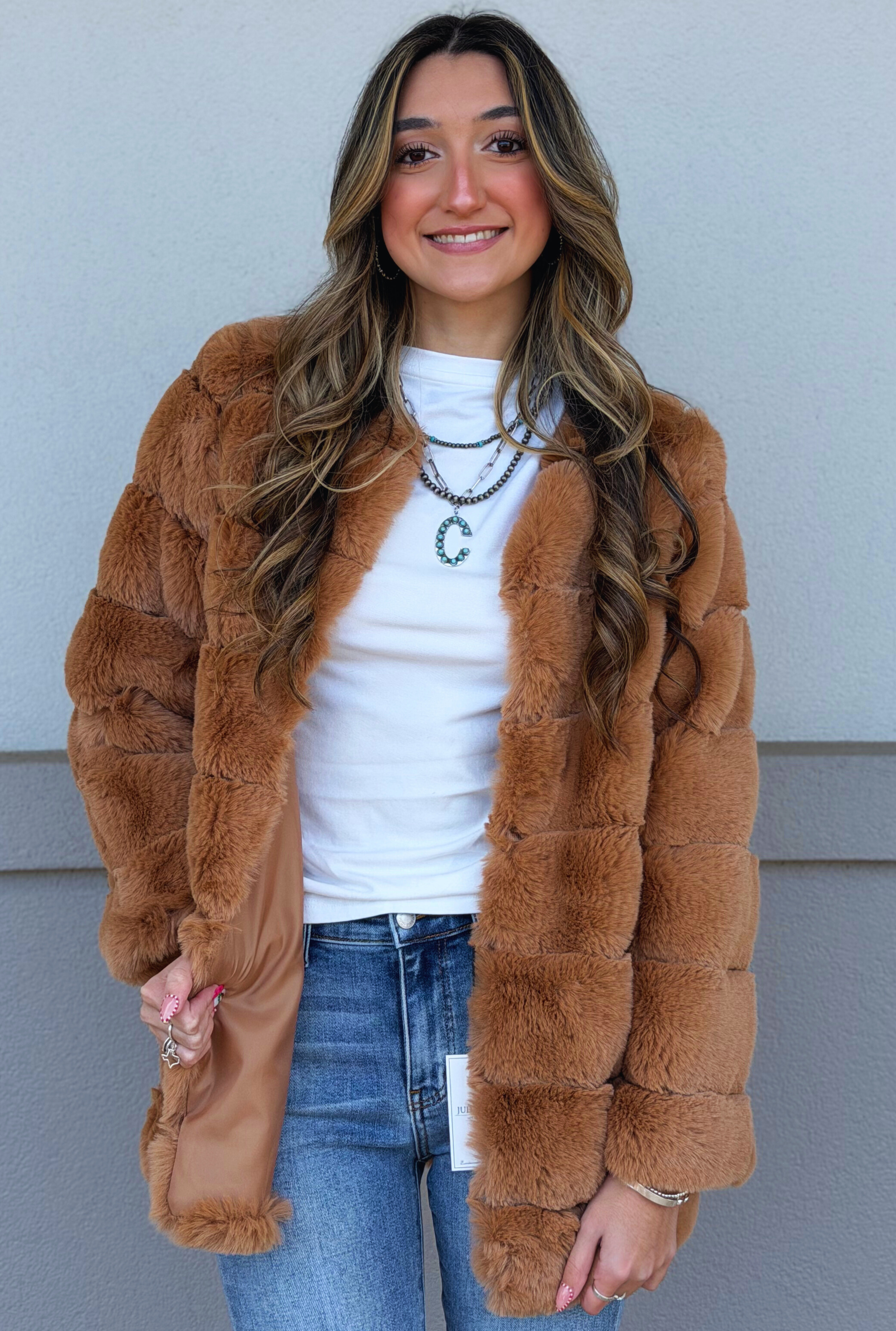 Faux Fur Oversized Holiday Glamcoat