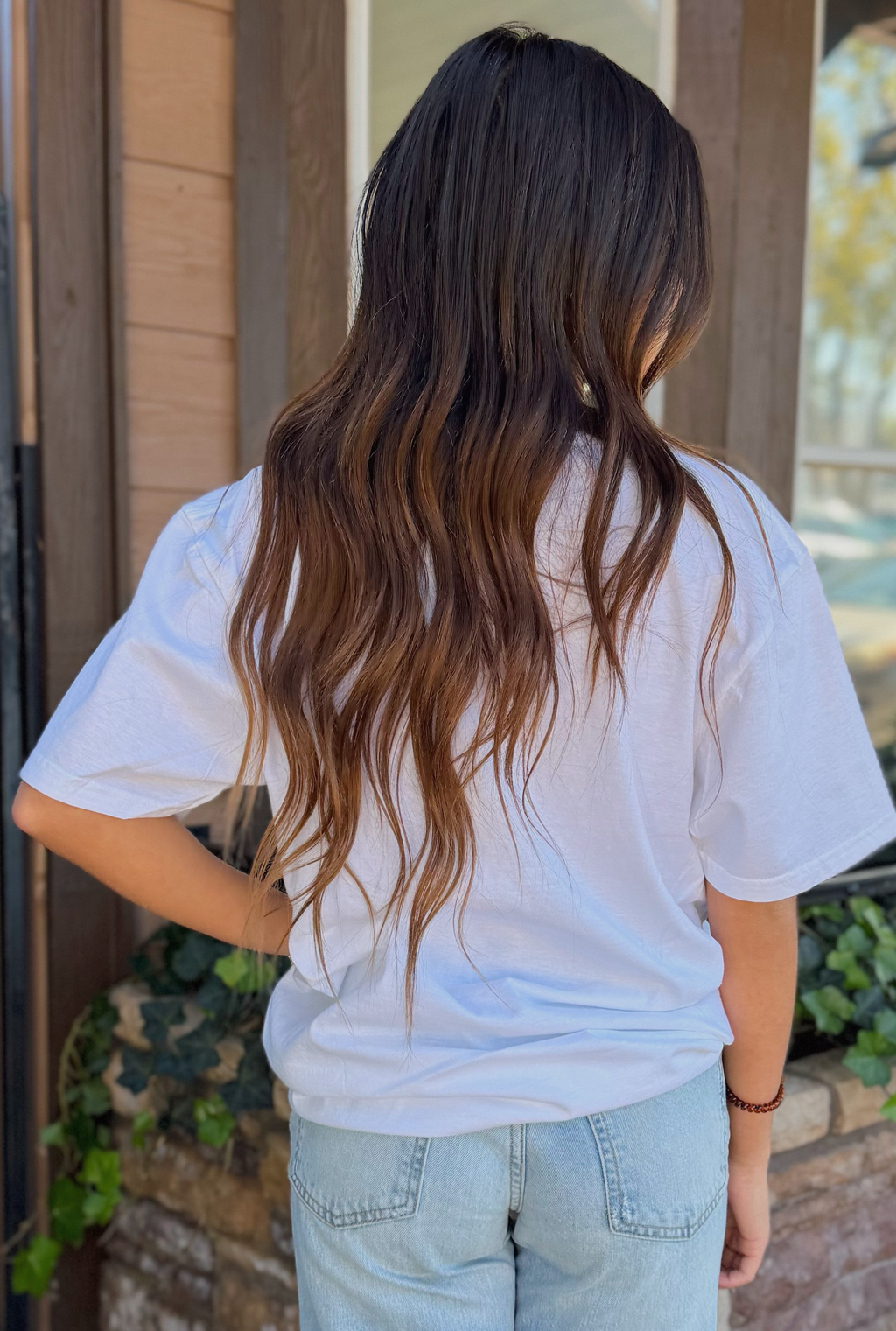 RHINESTONE SANTA WINE GLASS GRAPHIC TEE