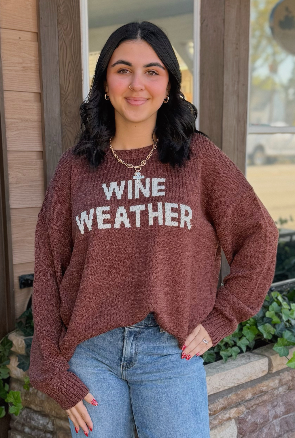 WINE WEATHER SWEATER