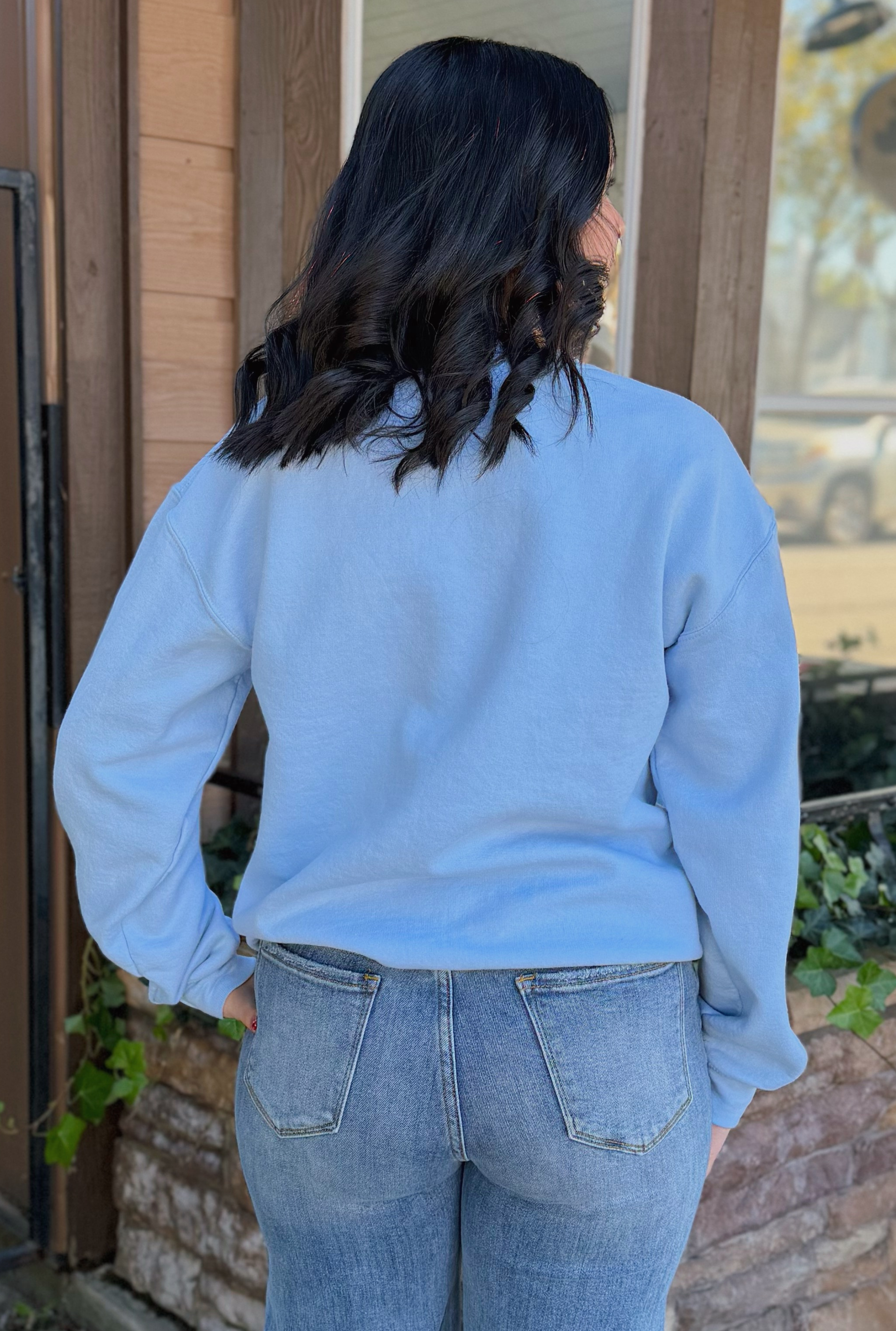 Light Blue Pray Christian Faith Sweatshirt