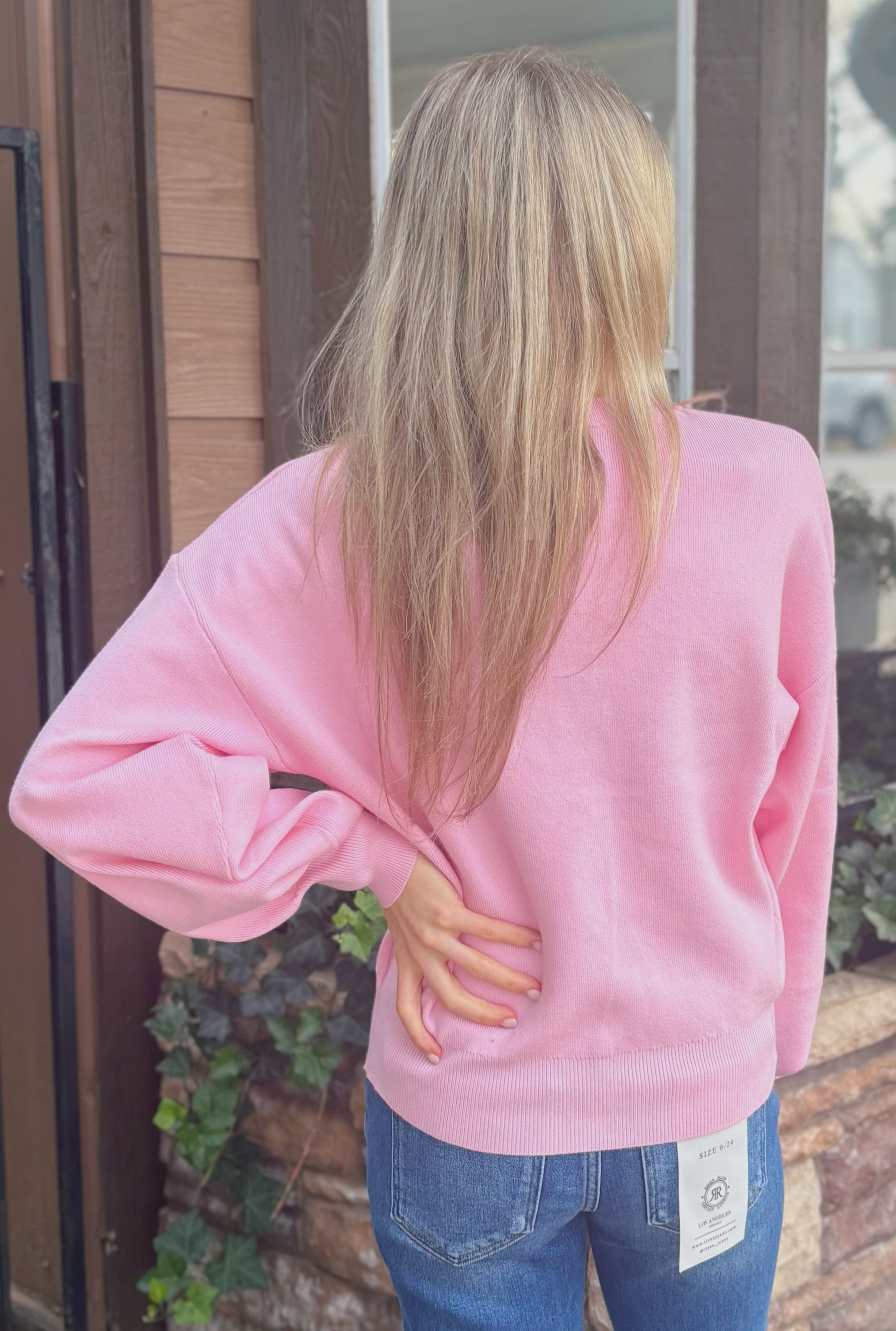 PINK HEART SWEATER
