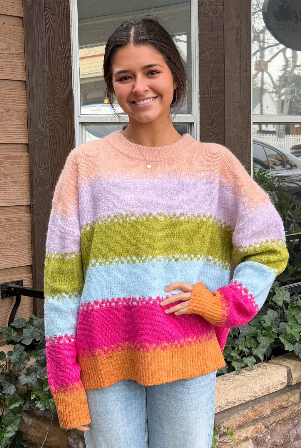 Color Sweatter MULTI COLORED SWEATER – Six Shooter Junction Boutique