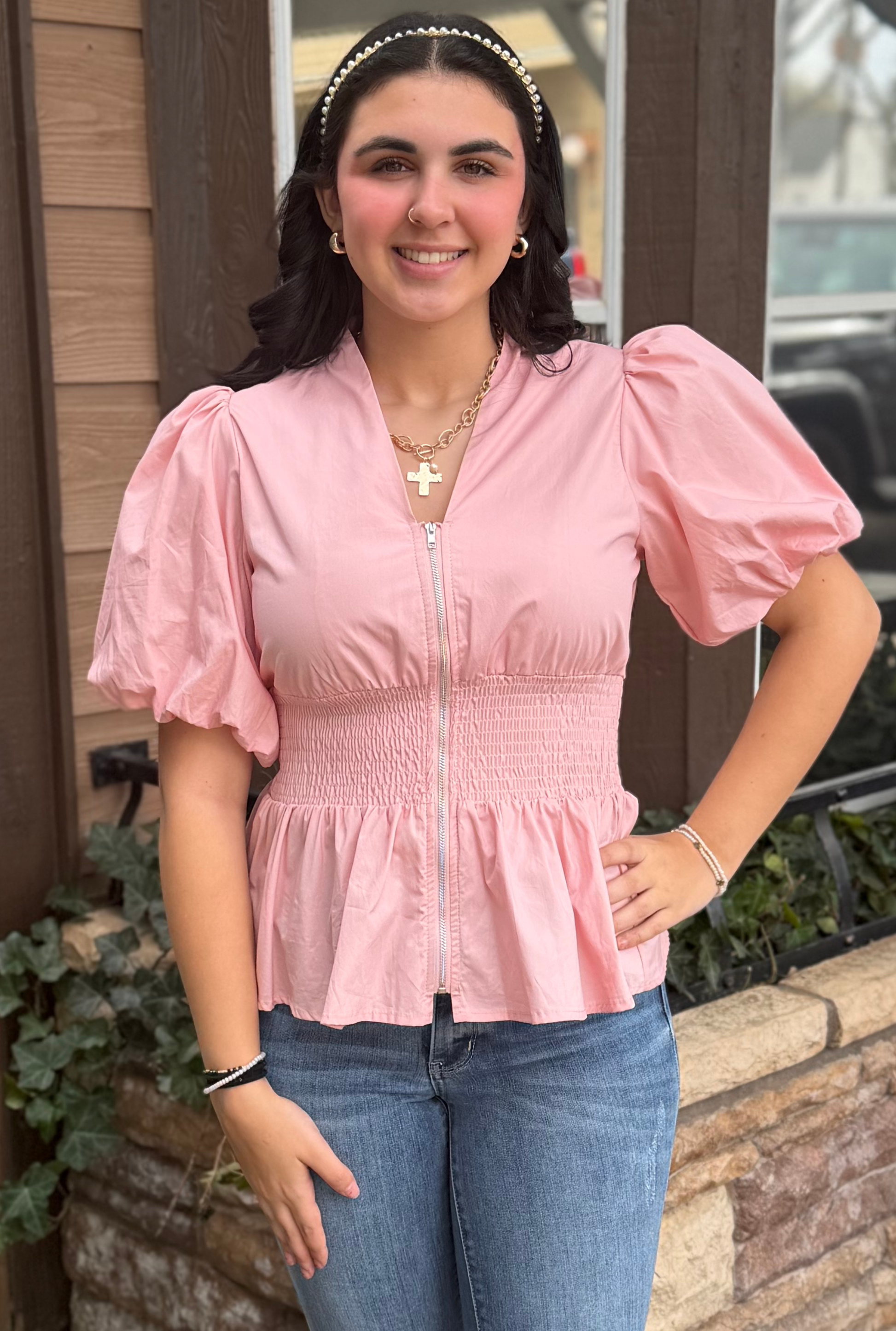 PINK ADRIANNA TOP