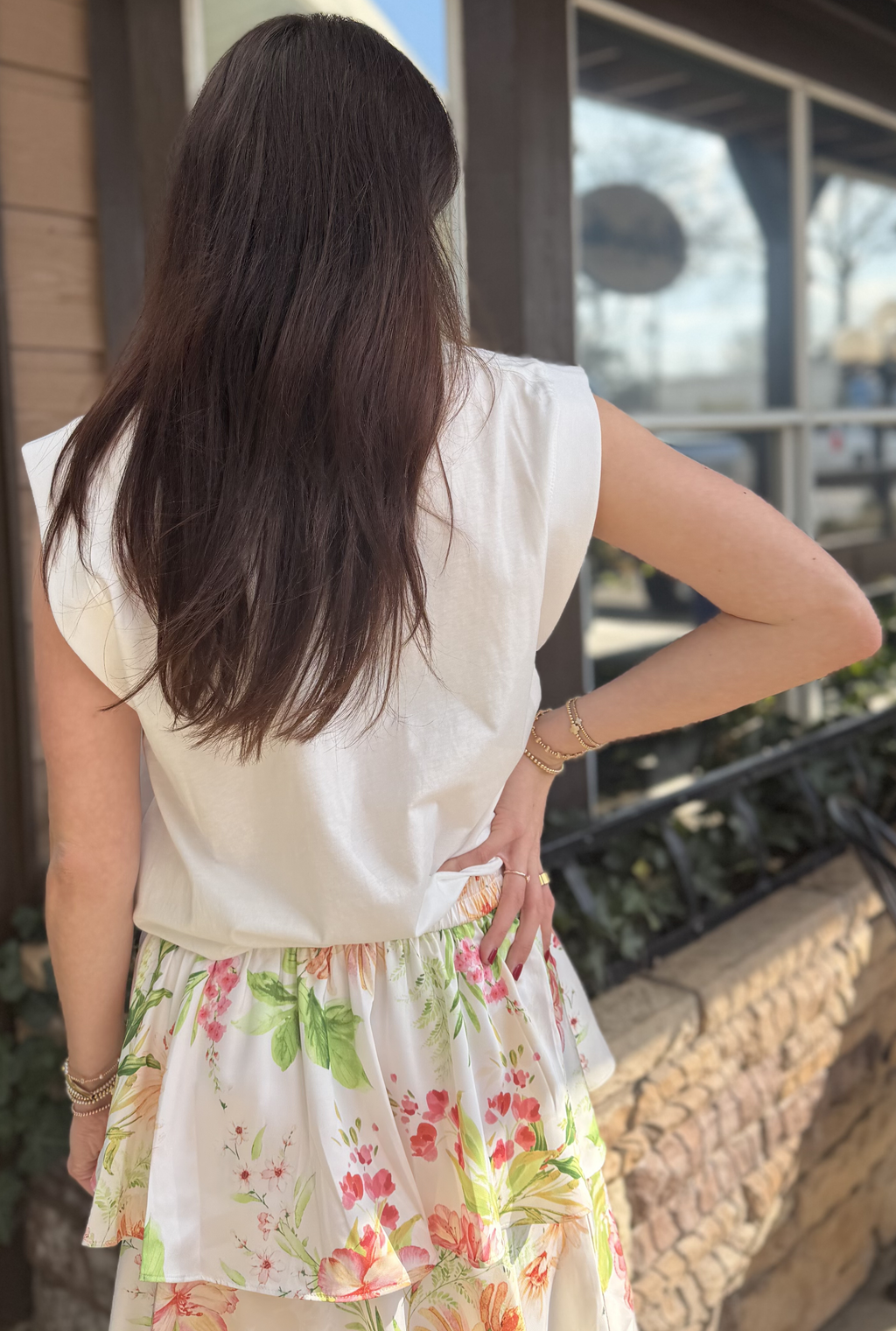 GARDEN GRAPHIC EMBROIDERED TOP