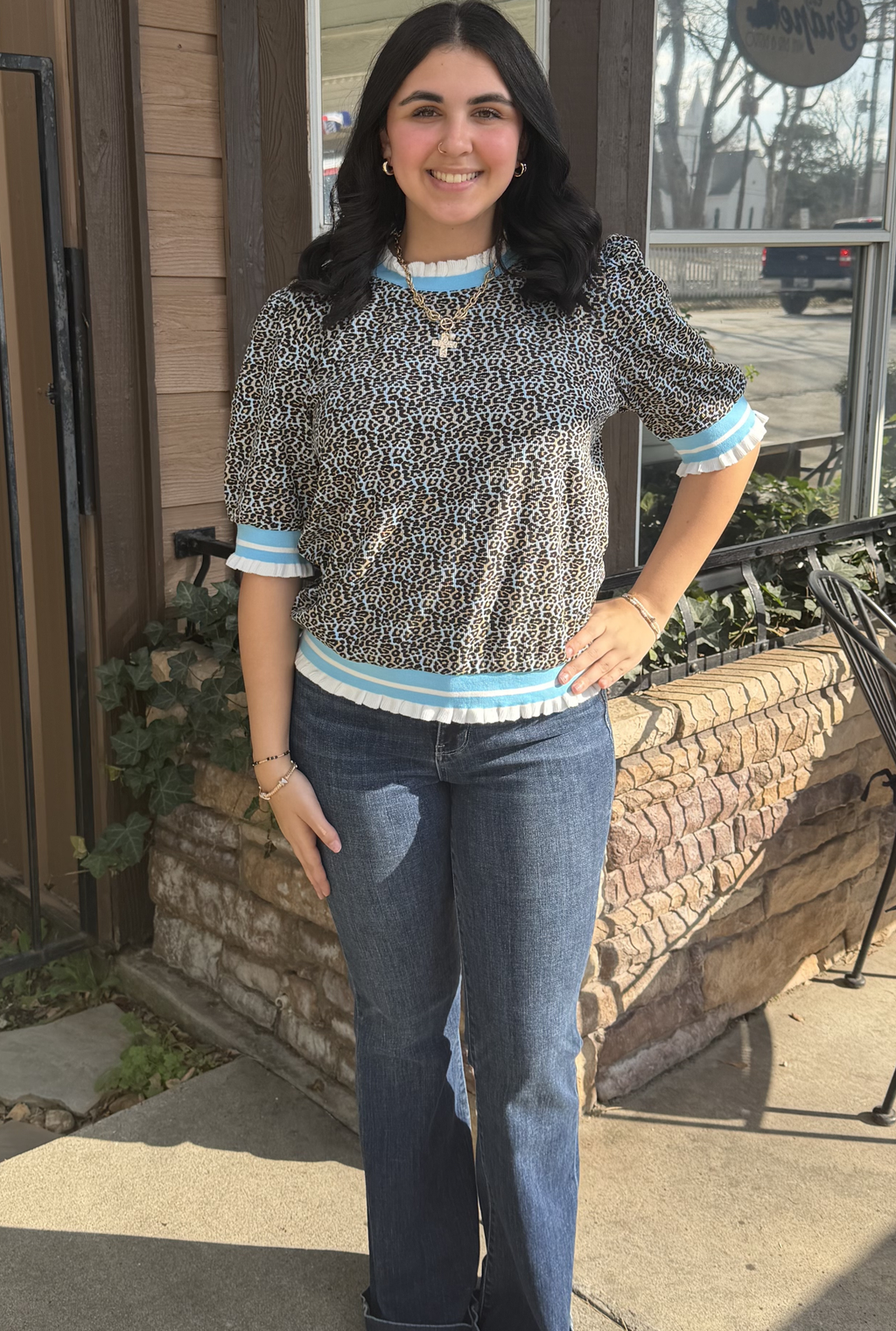 LEOPARD LILLIE TOP