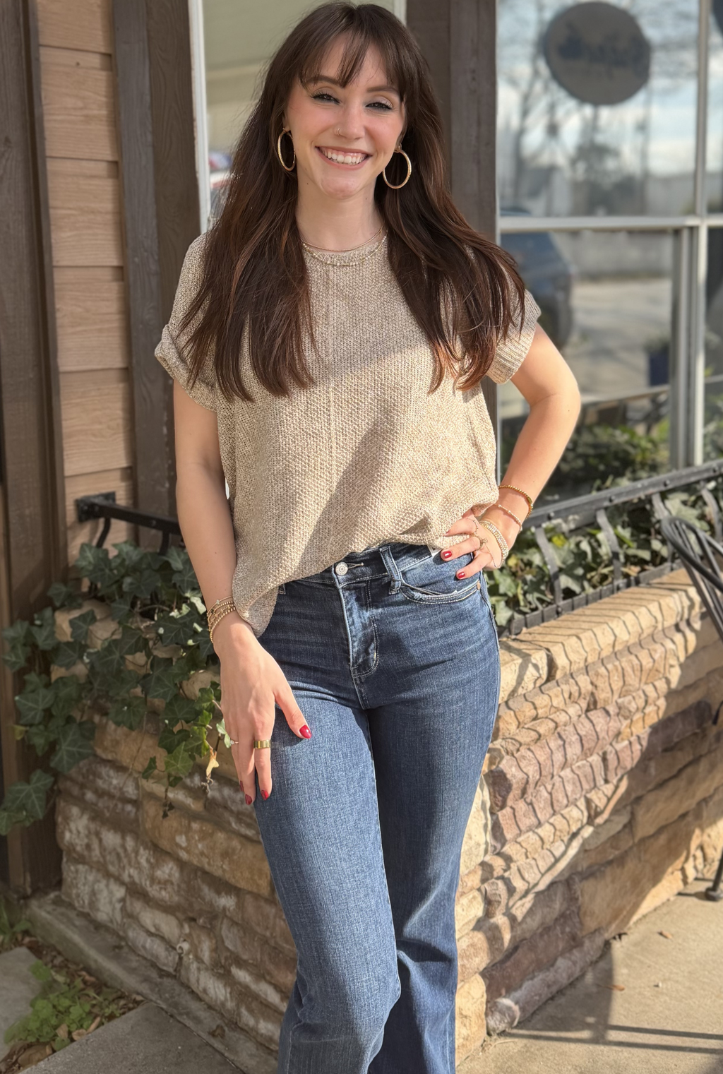 TAUPE SUMMER TOP