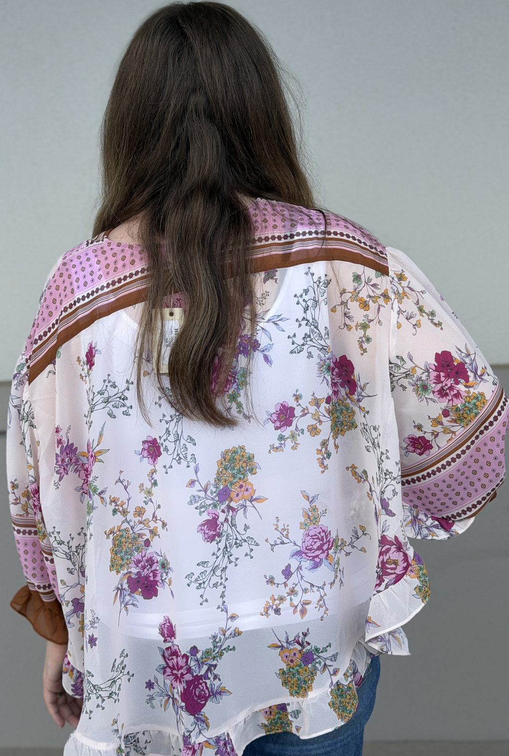 FLORAL PRINTED CHIFFON TOP