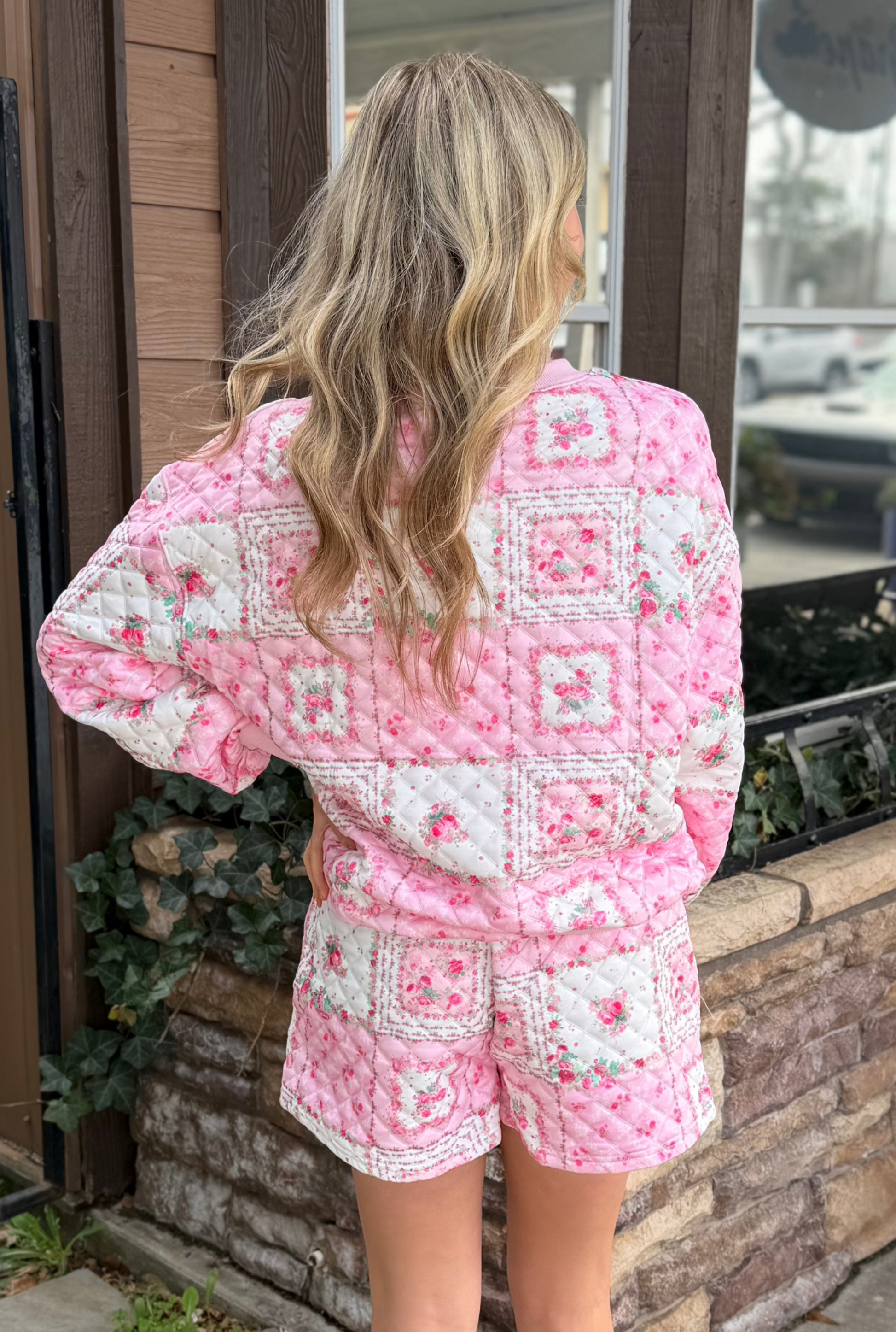 Patchwork Quilted Floral Lounge Set