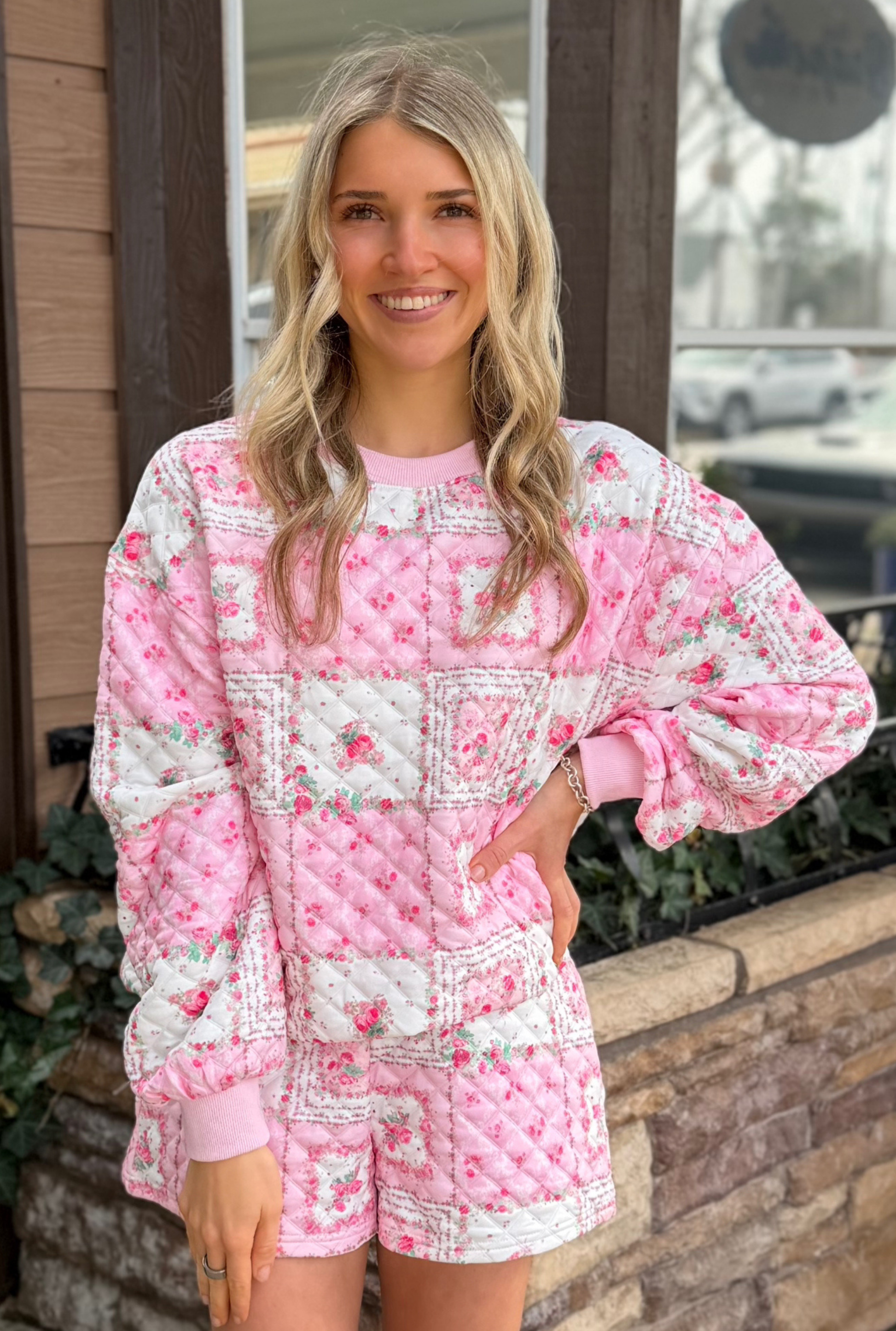 Patchwork Quilted Floral Lounge Set