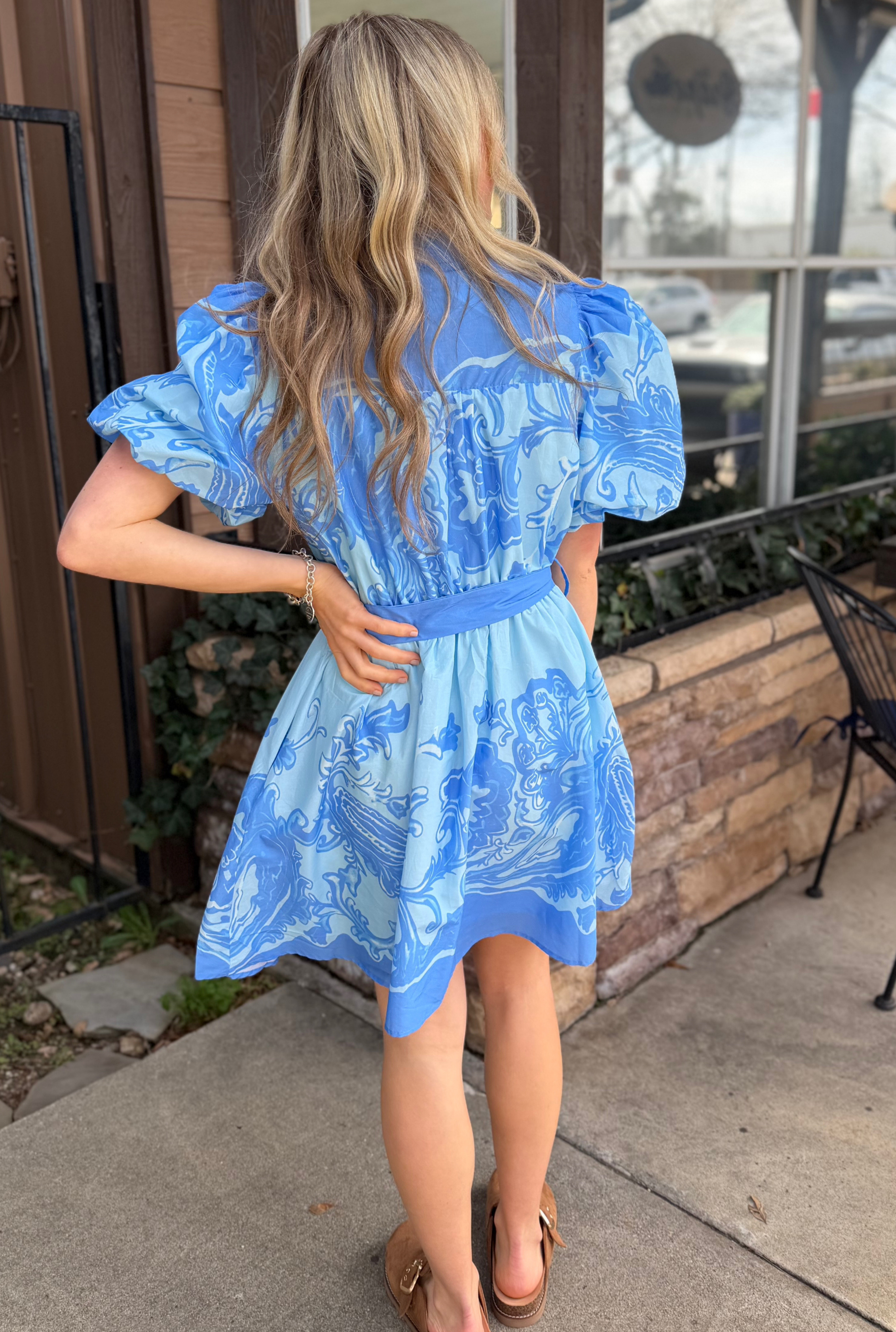 SKY BLUE PUFF SLEEVE