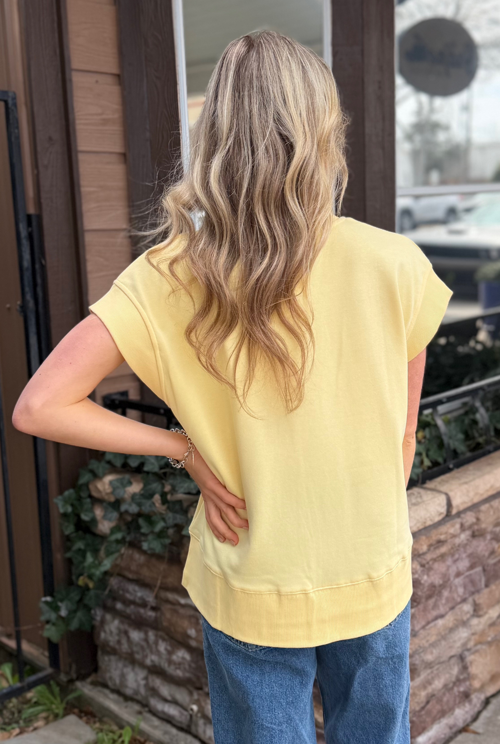 YELLOW SADIE TOP