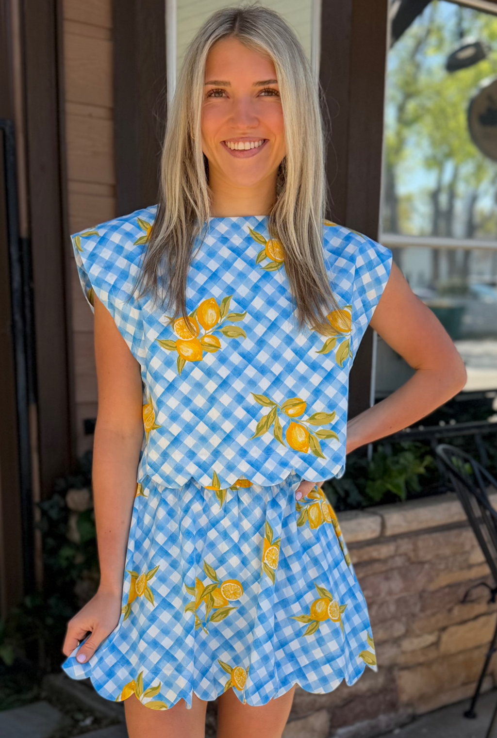 GINGHAM LEMON SET