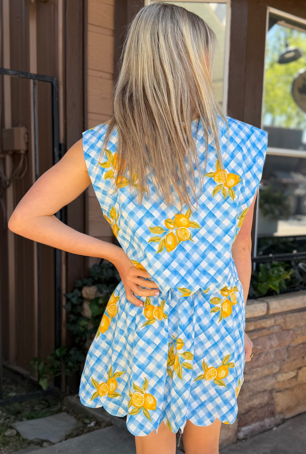 GINGHAM LEMON SET