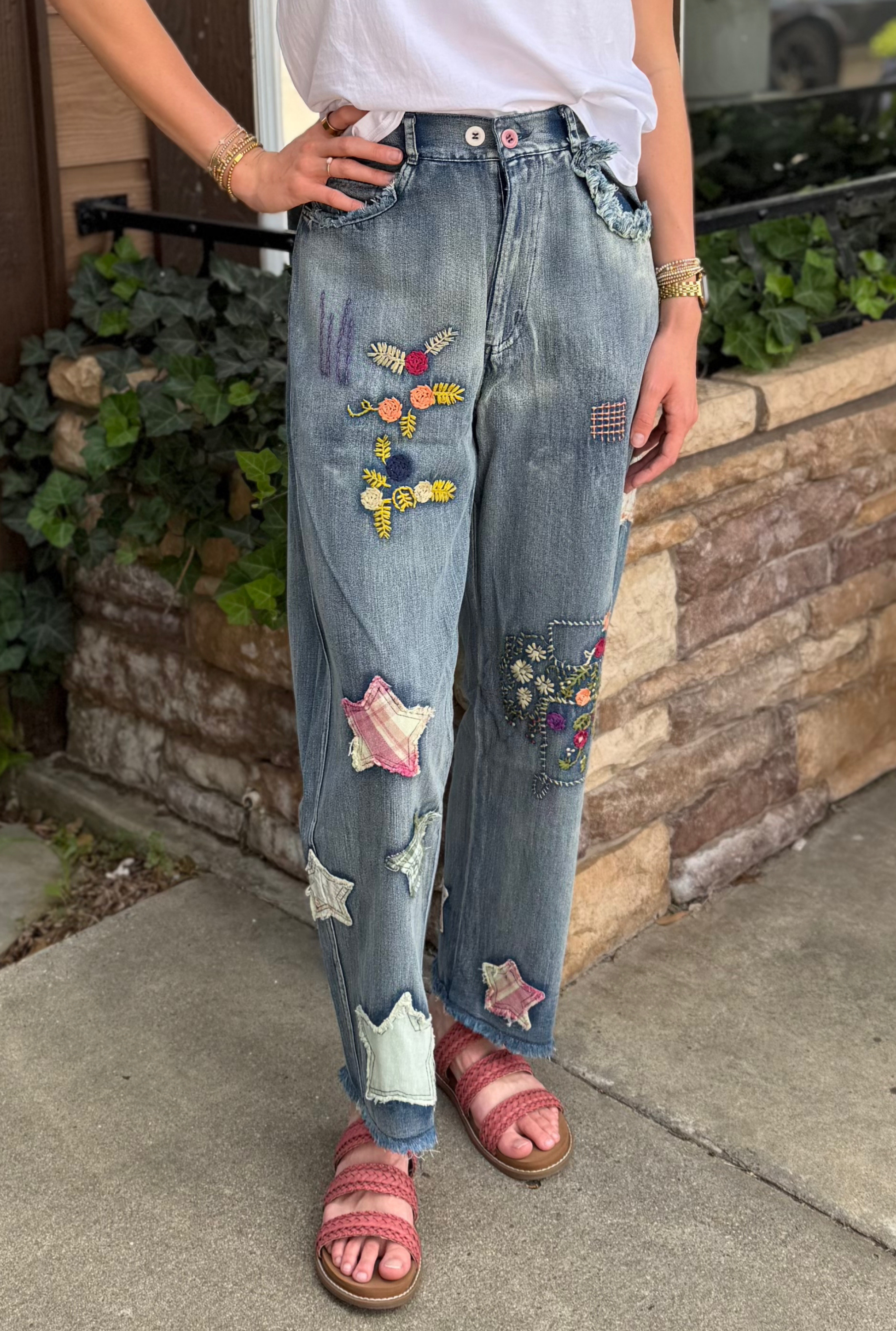 DENIM COTTAGE PANTS