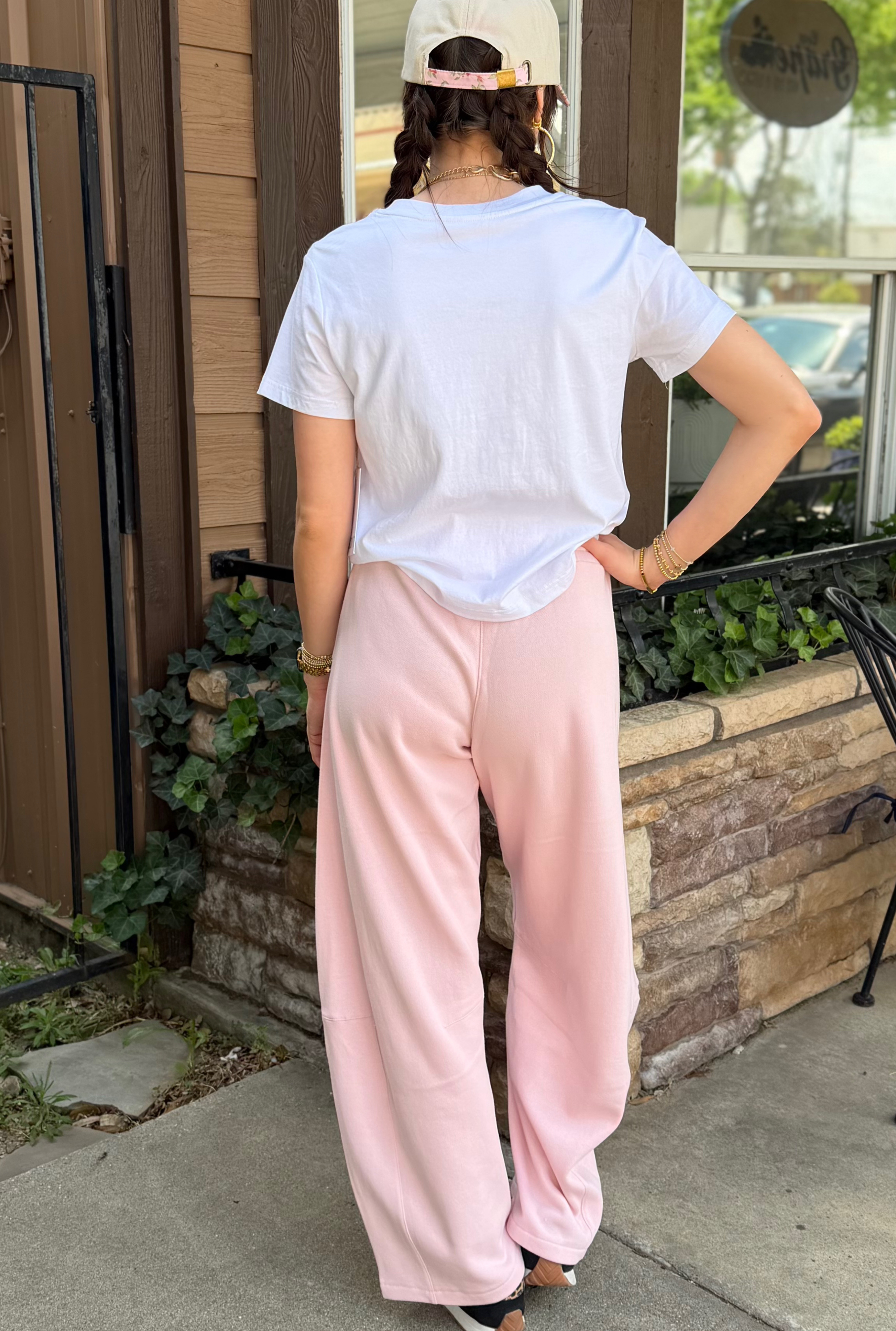 BABY PINK BARREL SWEATS