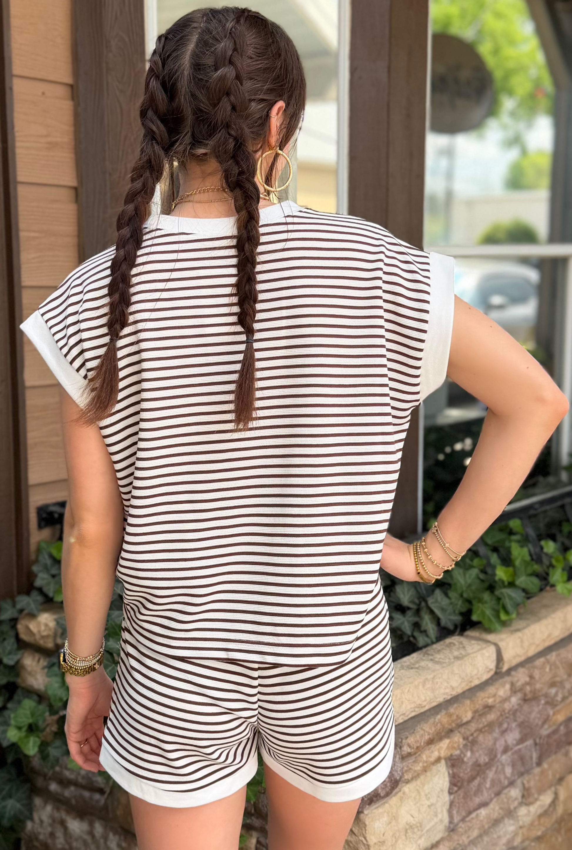 BLK/WHITE STRIPE SET