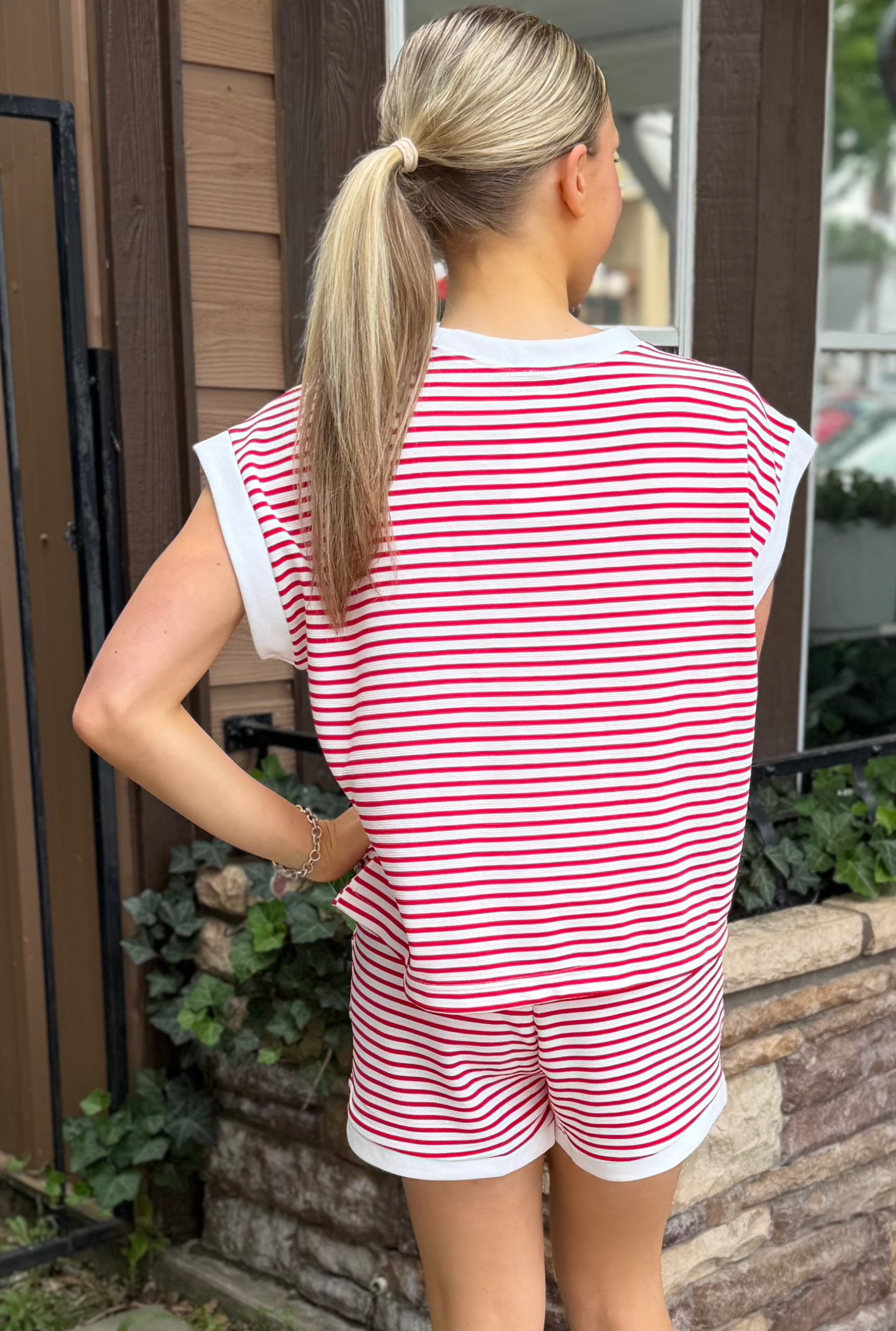 RED/WHITE STRIPE SET