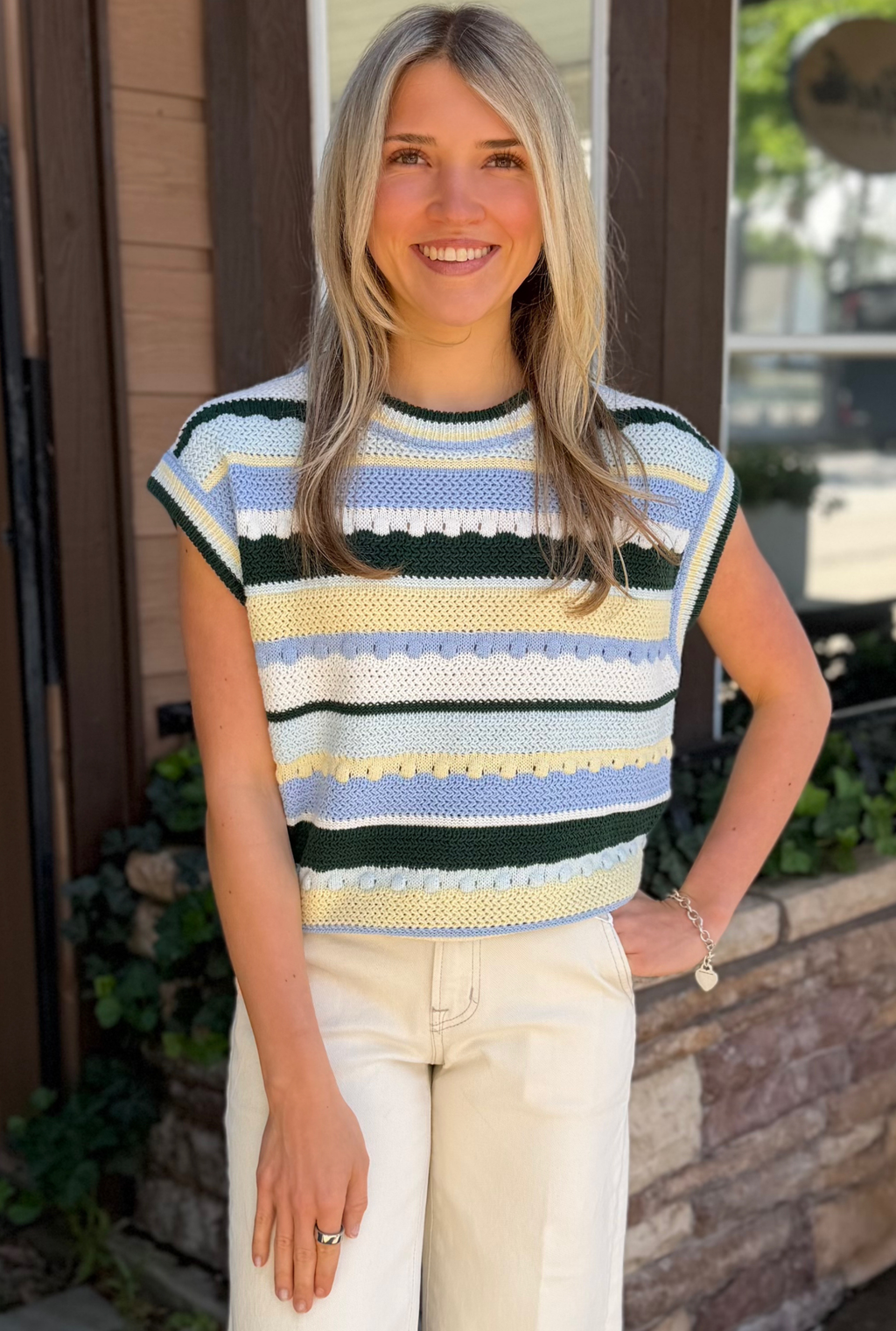STRIPED LAKE DAY VEST TOP