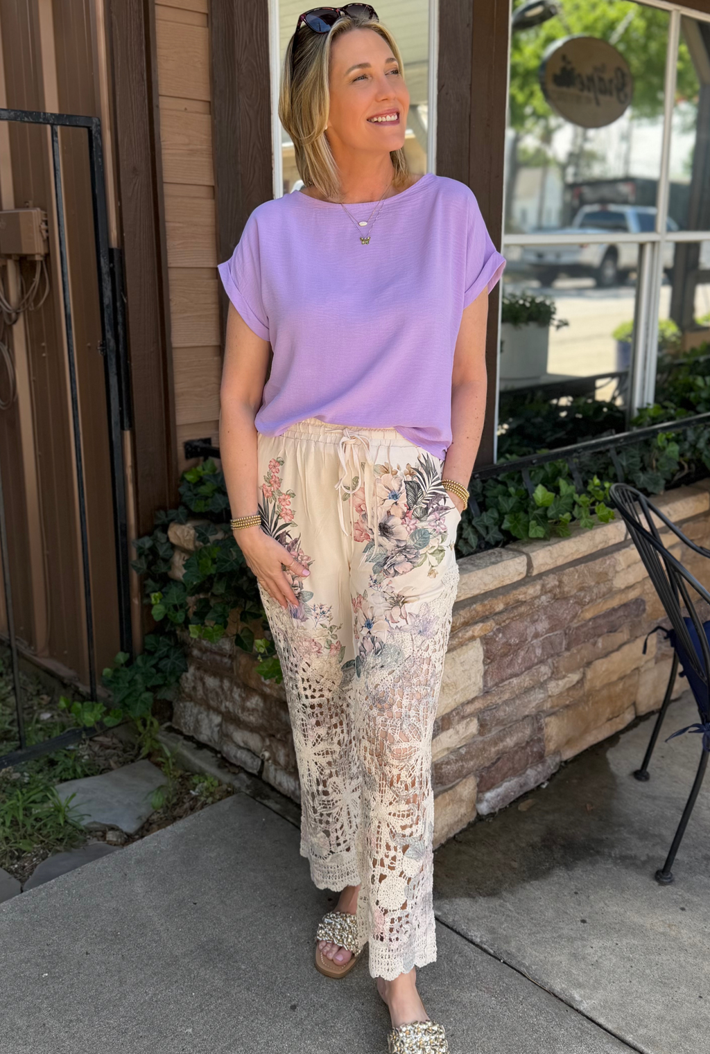 LACEY FLORAL BOHO PANTS