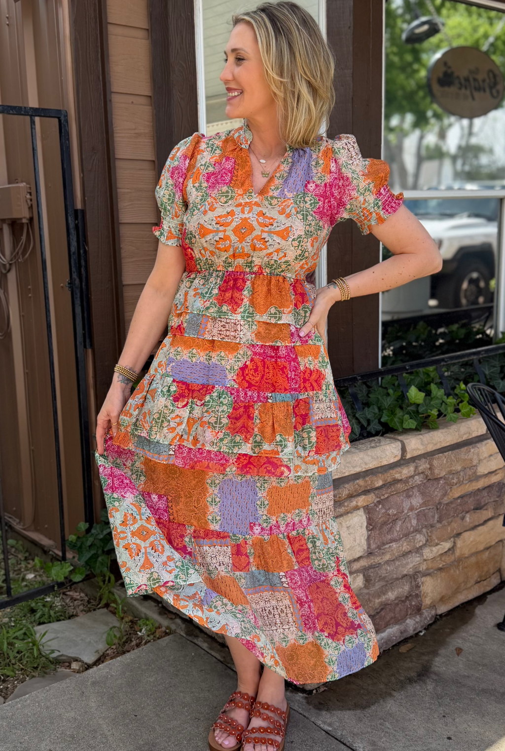 GRANNY-SQUARE DRESS