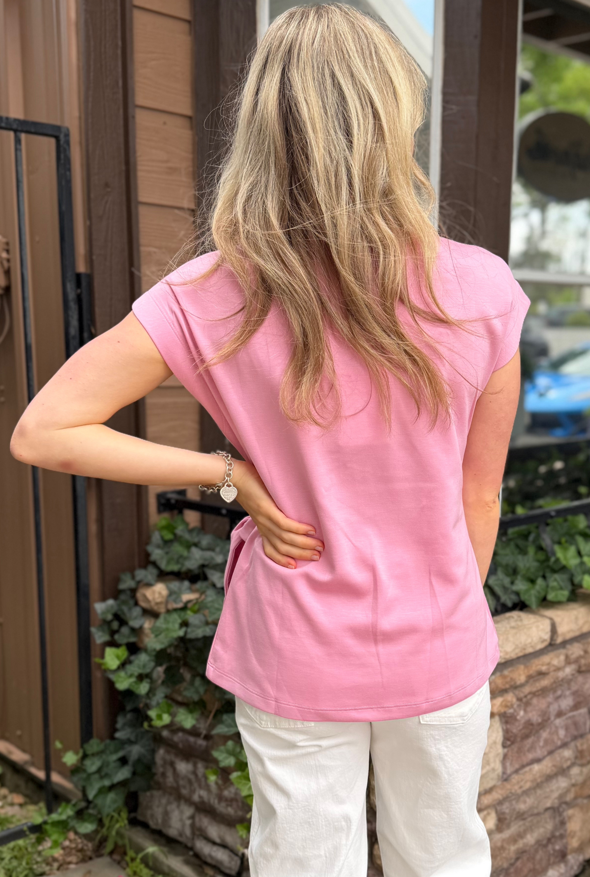 LIGHT PINK TWIST TOP