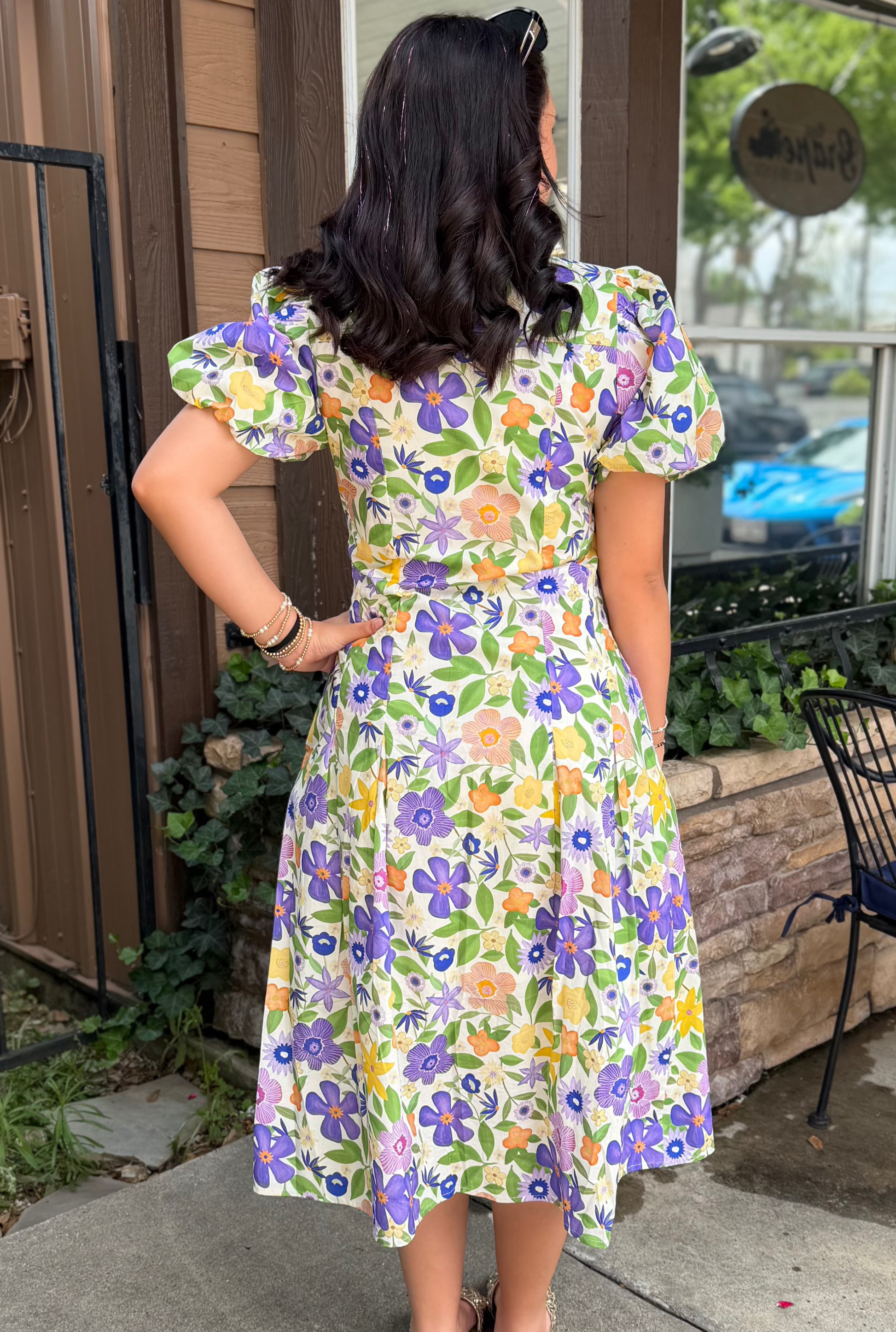 VIOLET FLORAL DRESS