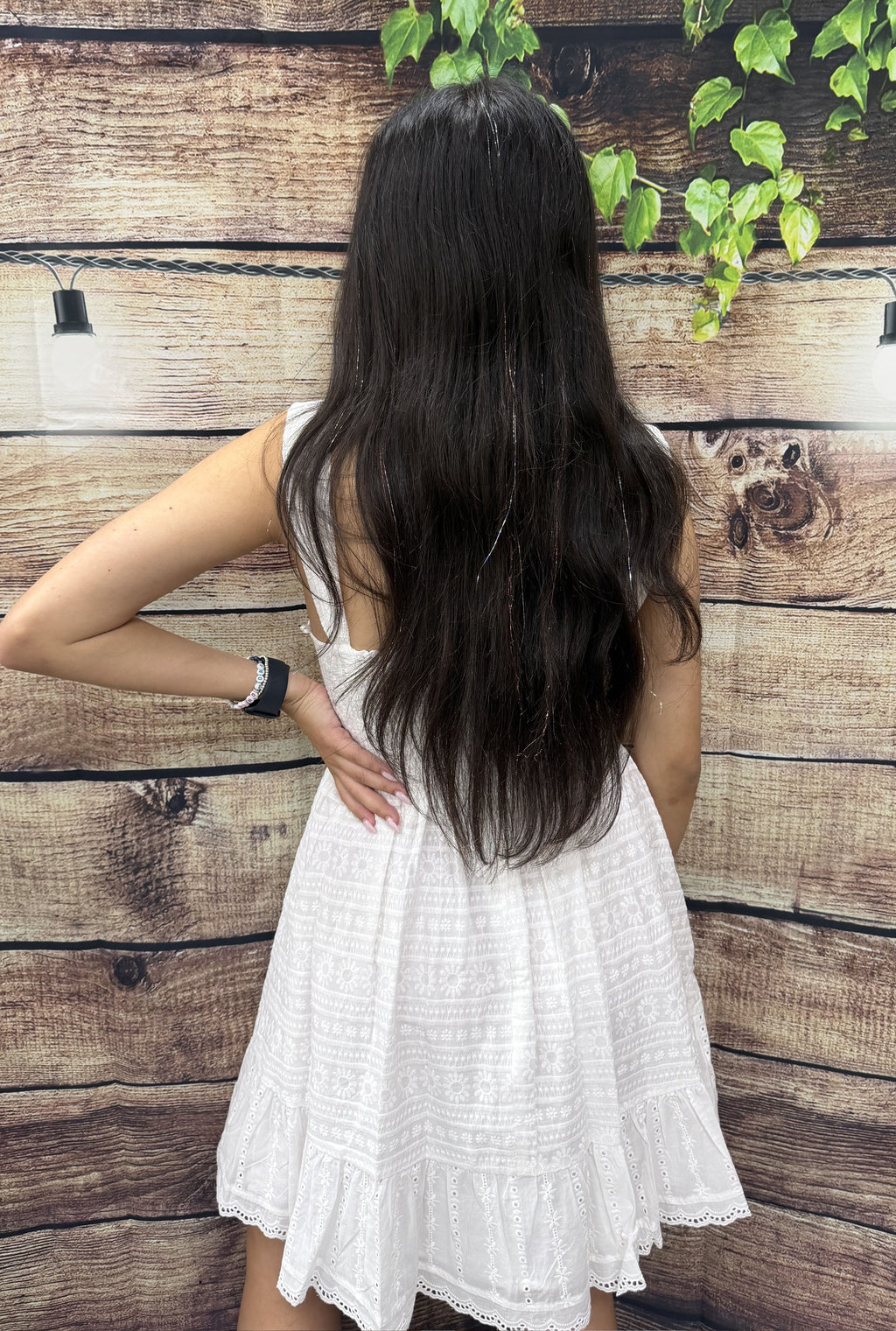 EYELET MILKMAID DRESS