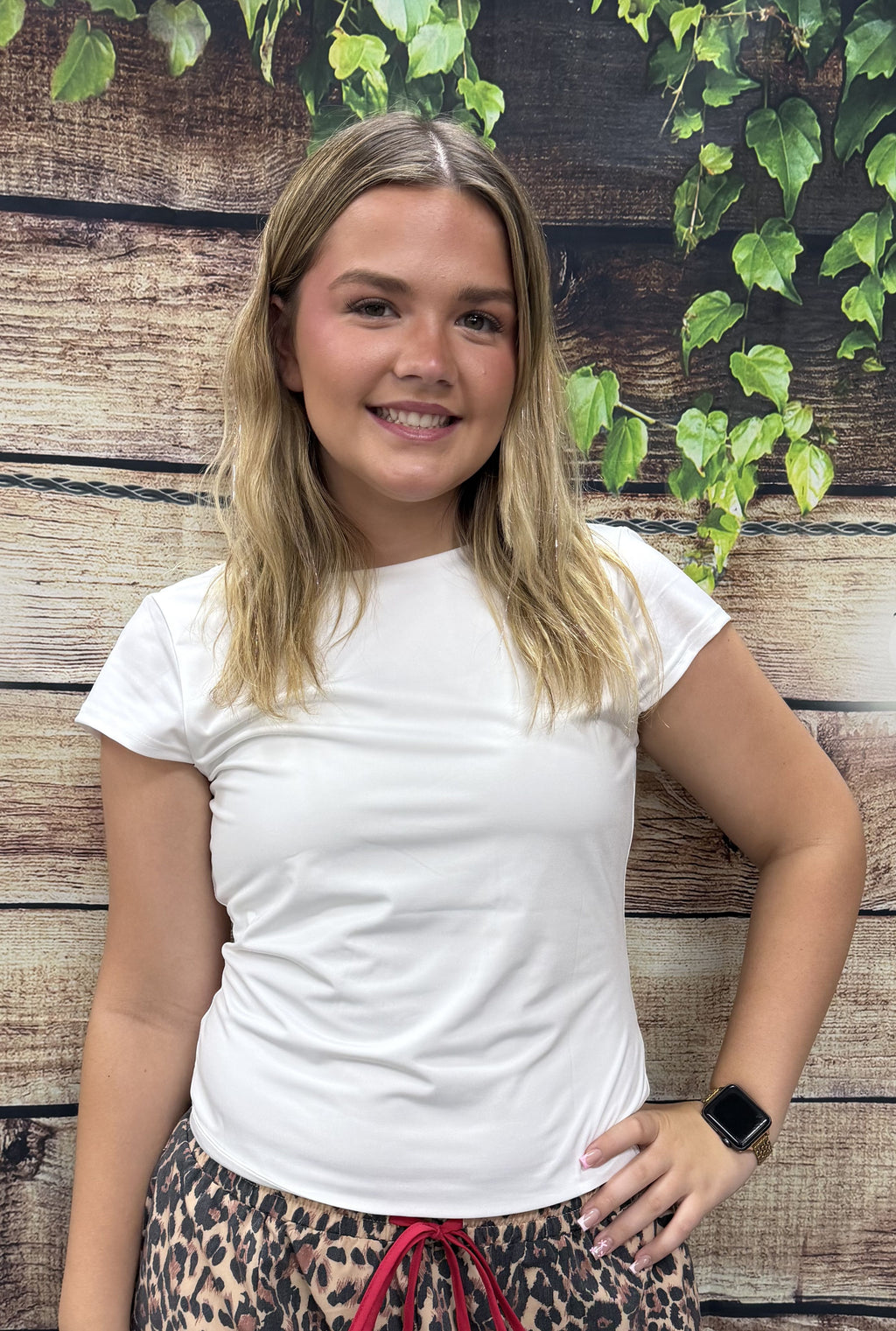 WHITE BOATNECK TOP