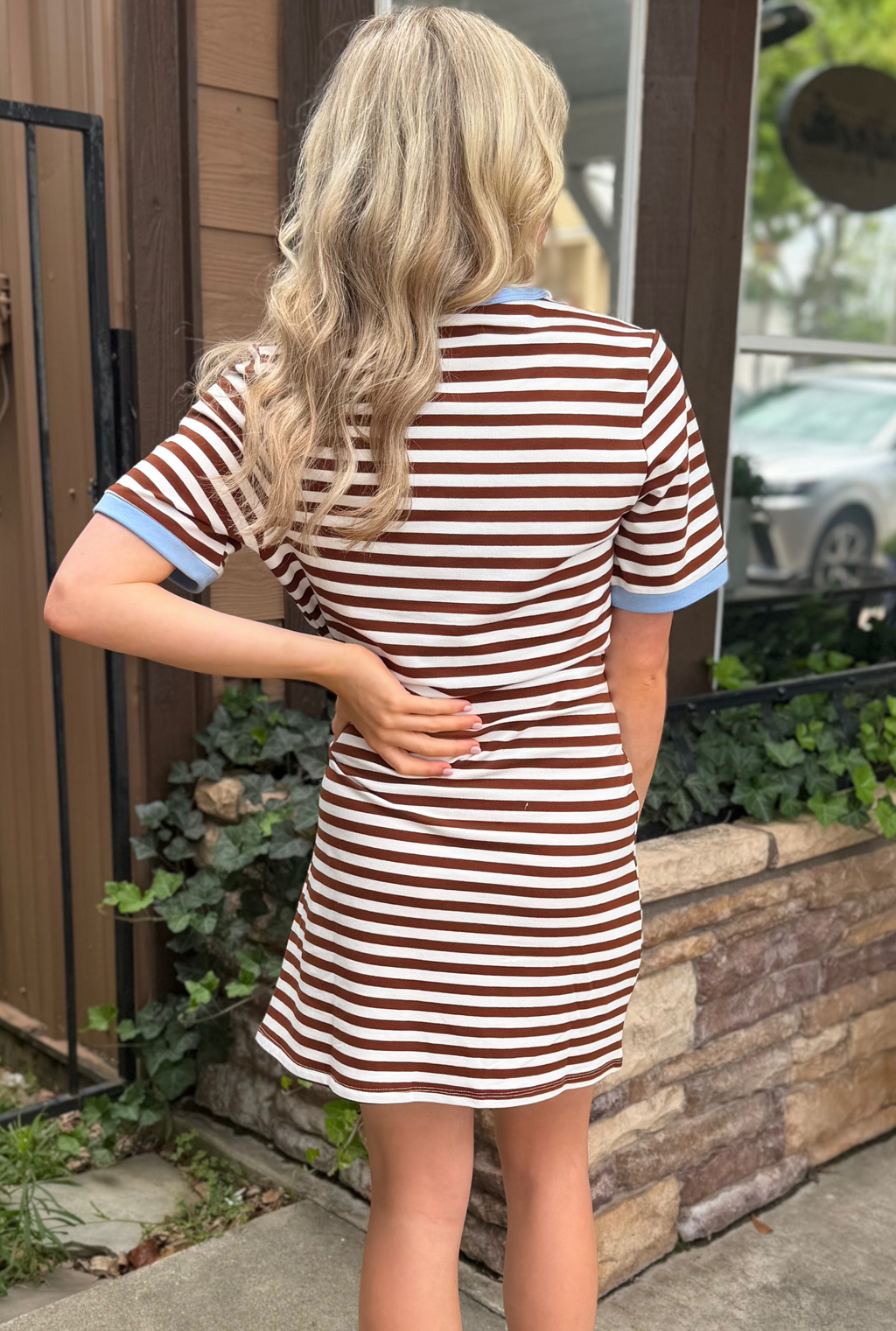 CHOCOLATE TIE DRESS