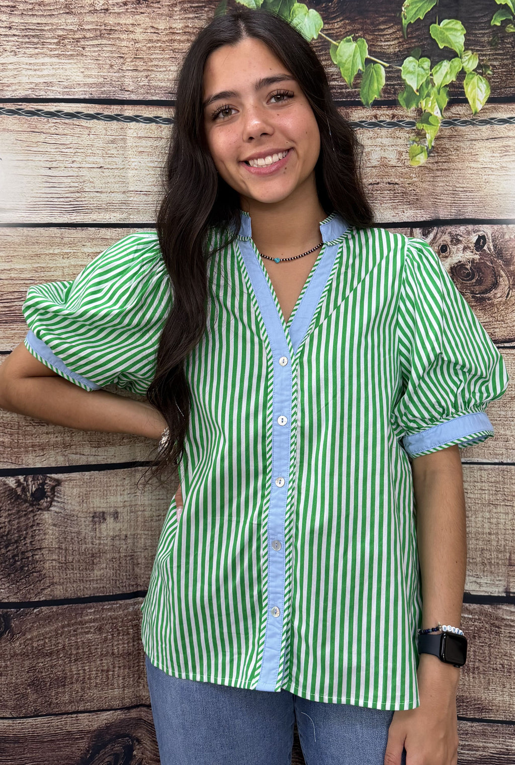 GREEN ROSETTA TOP