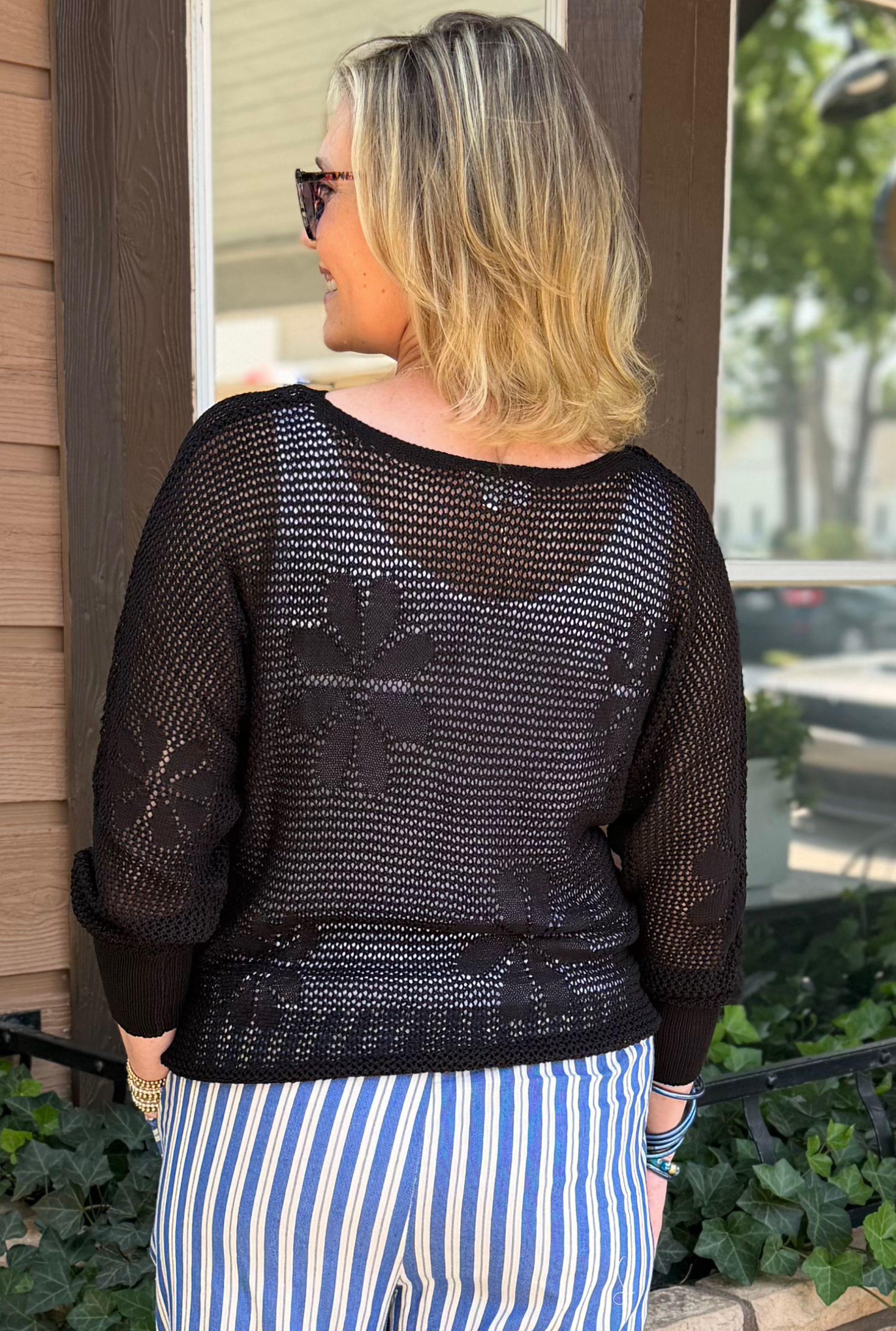 BLACK MESH TOP