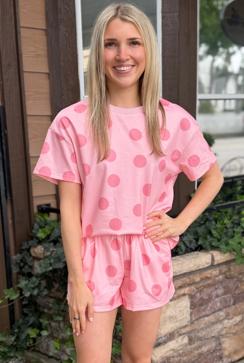 PINK POLKA DOT SET