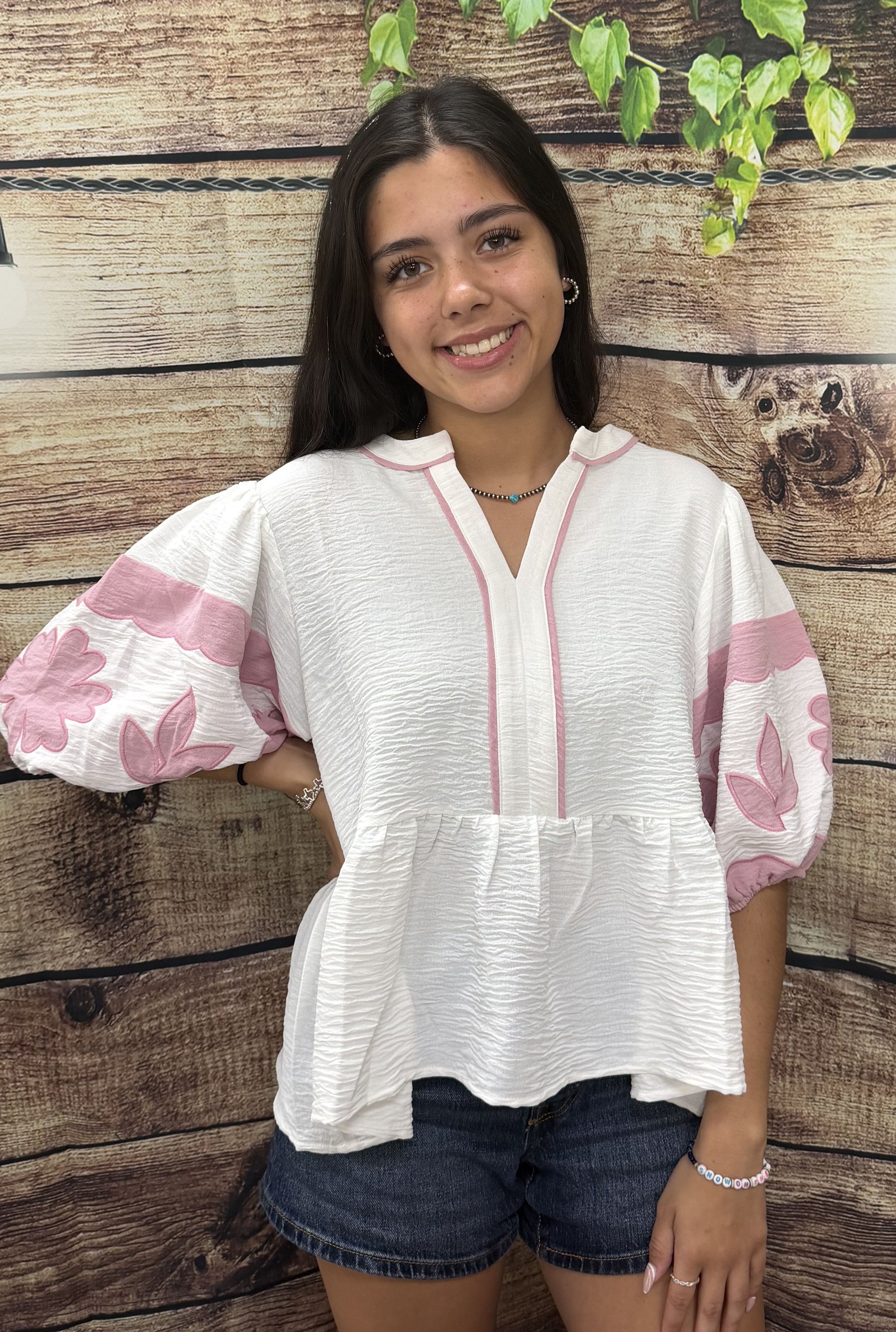 WHITE PEPLUM BLOUSE