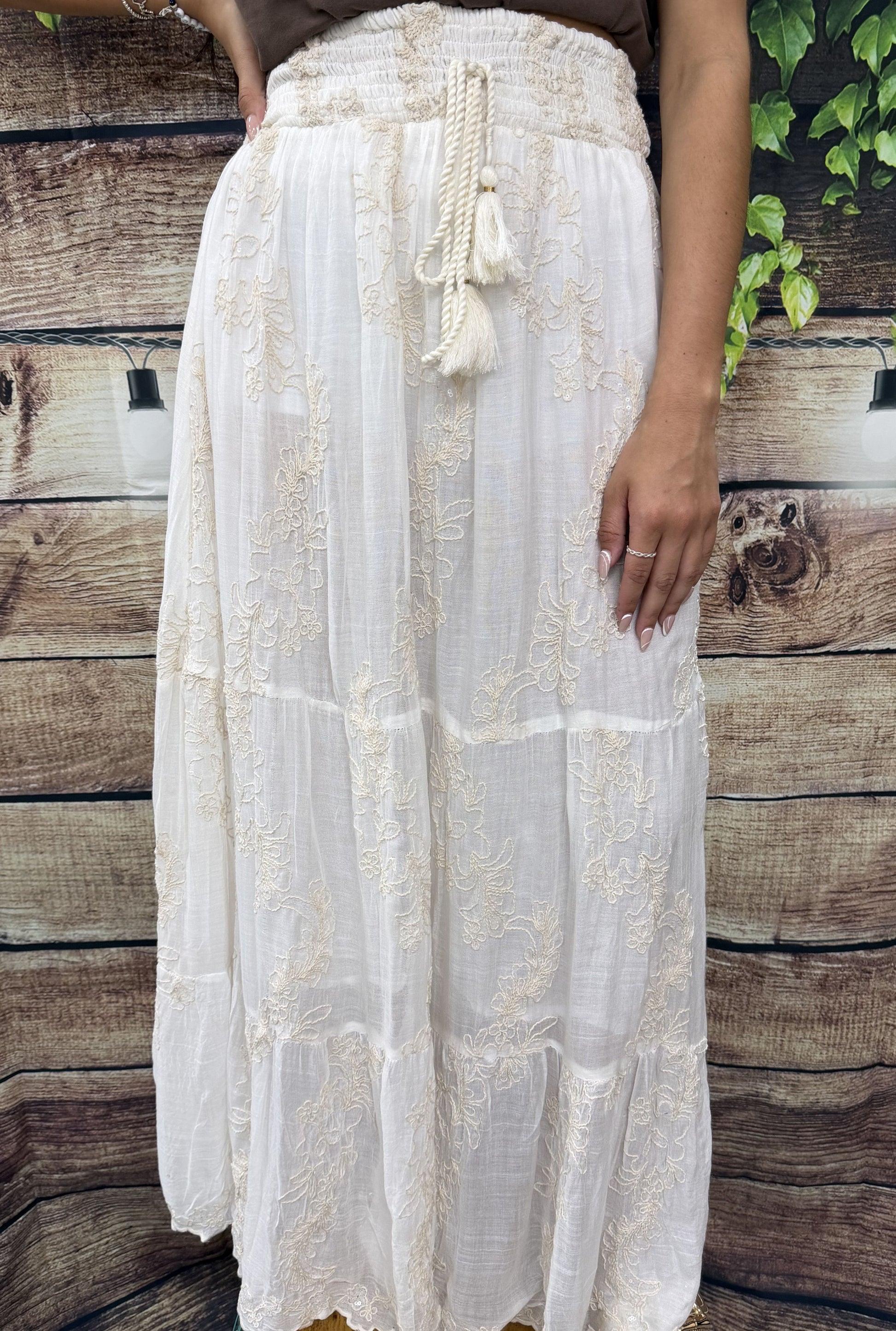 SPARKLE FLORAL SKIRT