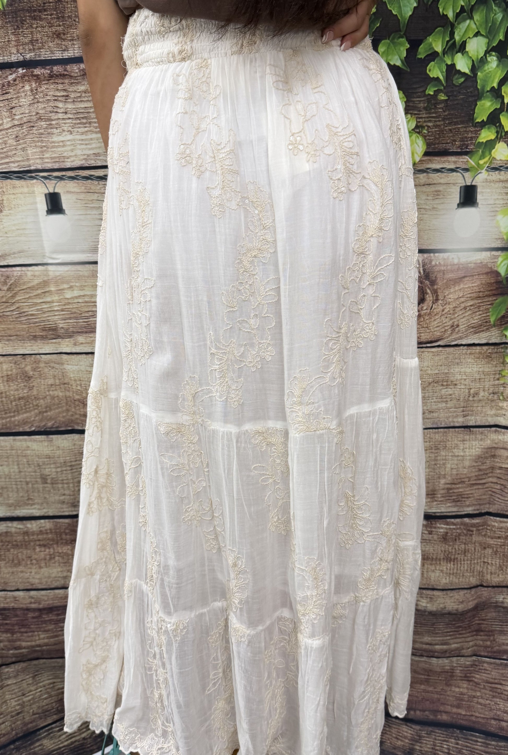 SPARKLE FLORAL SKIRT