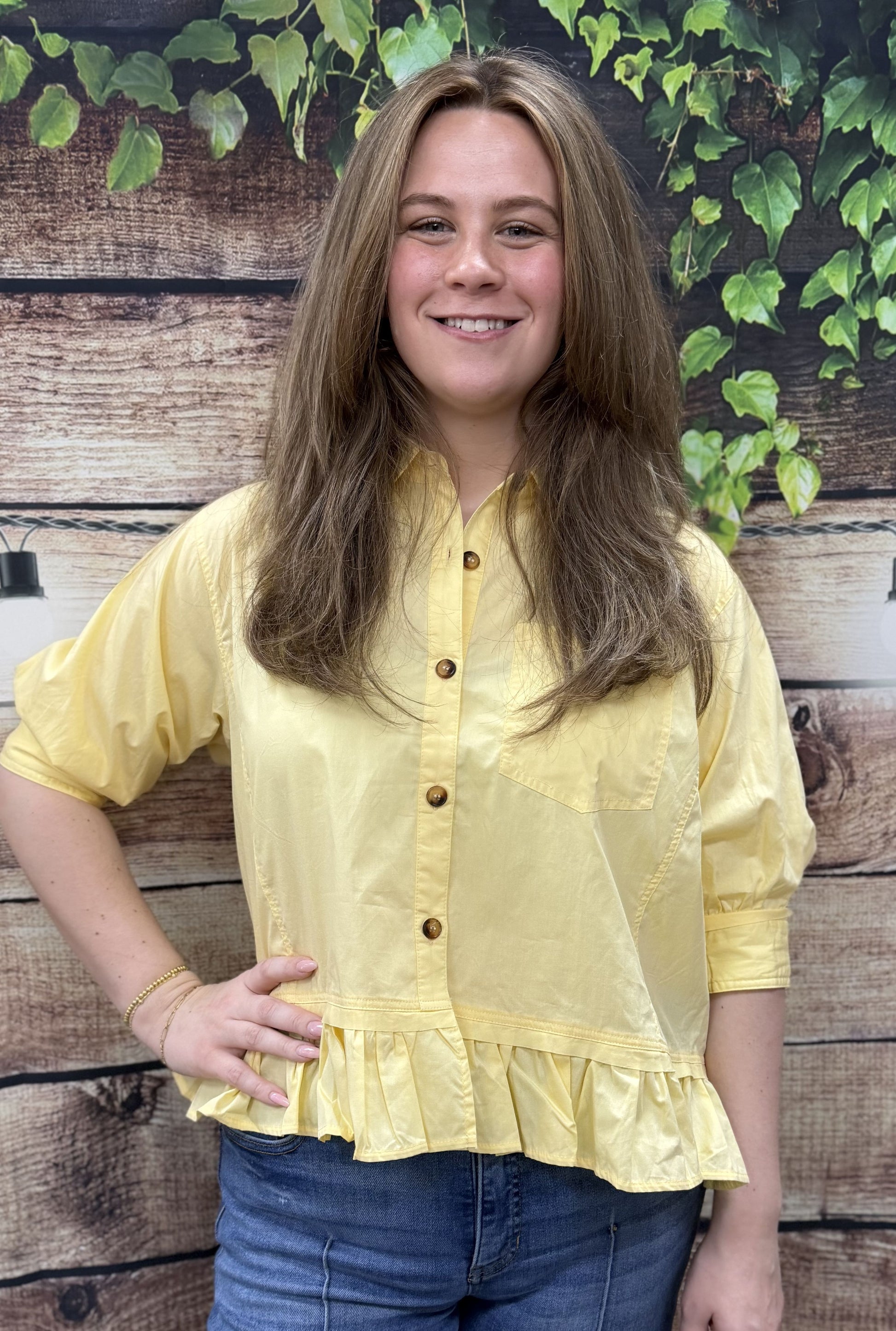 YELLOW BRITNEY TOP