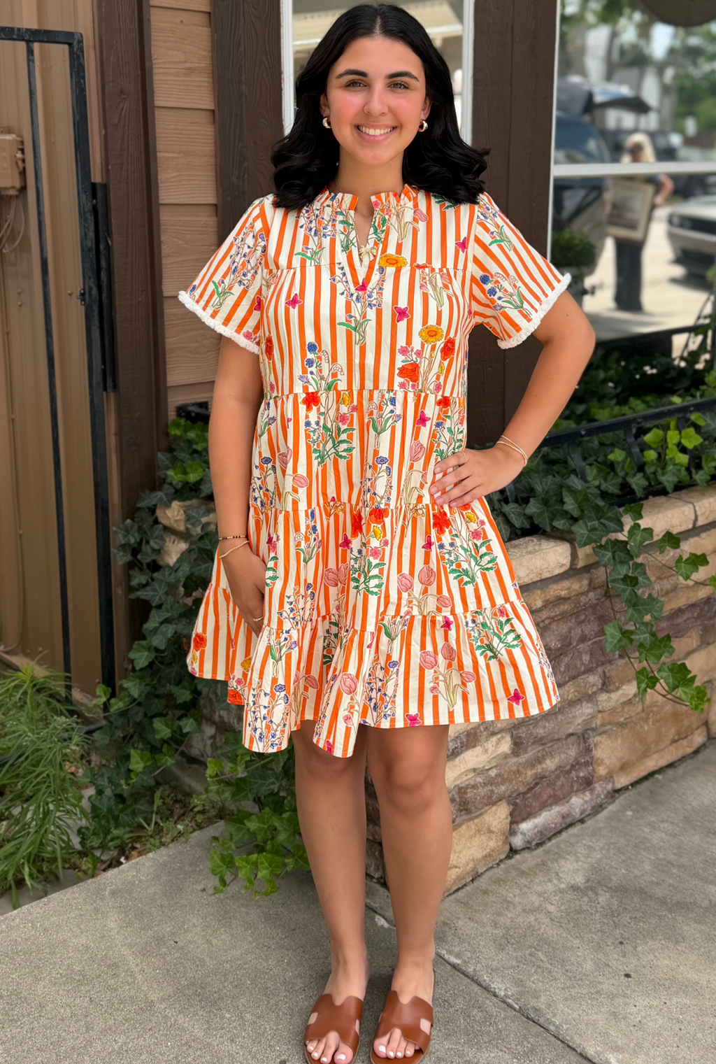 ORANGE FLOWER SHOP DRESS
