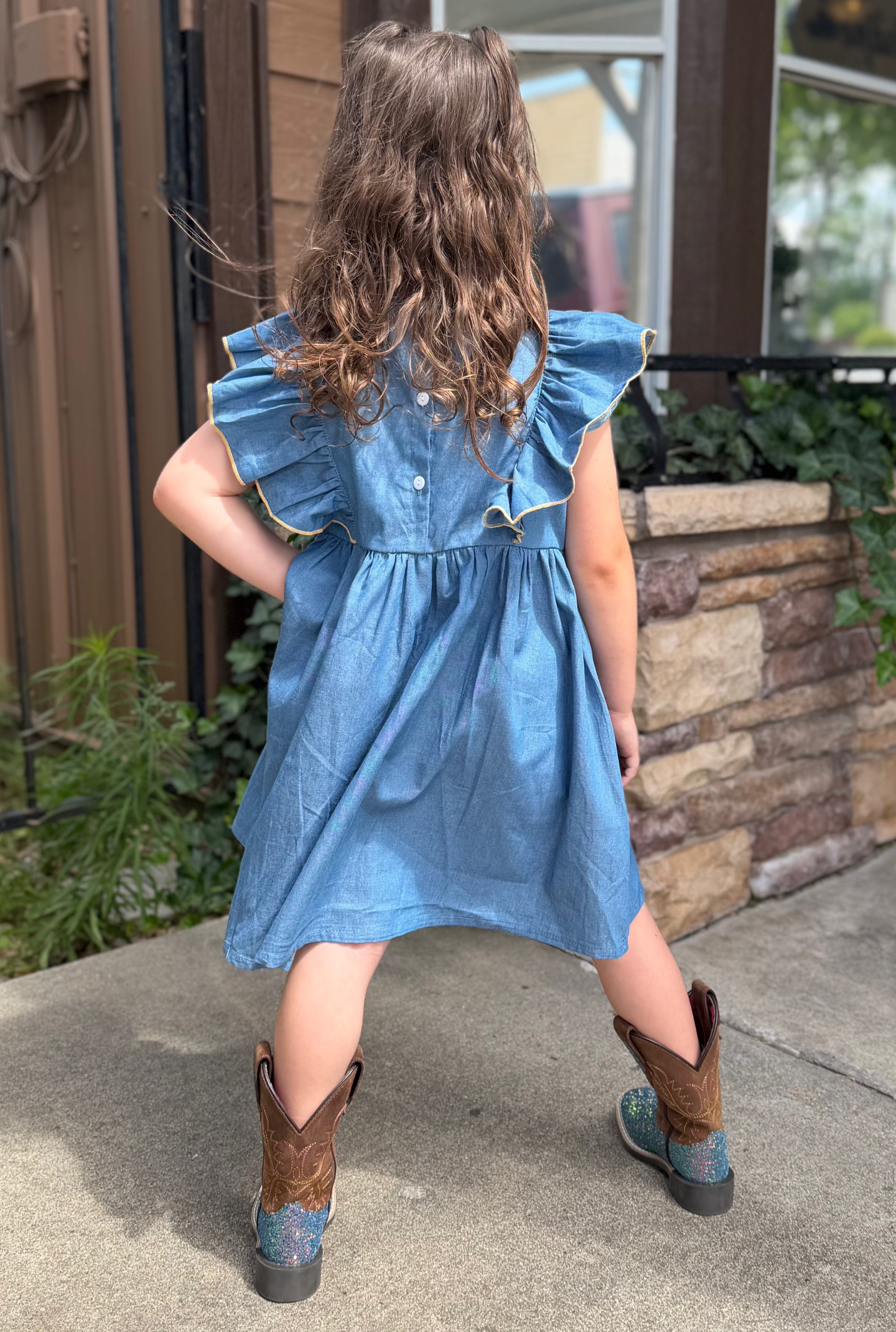 SUMMER DENIM GIRLS DRESS