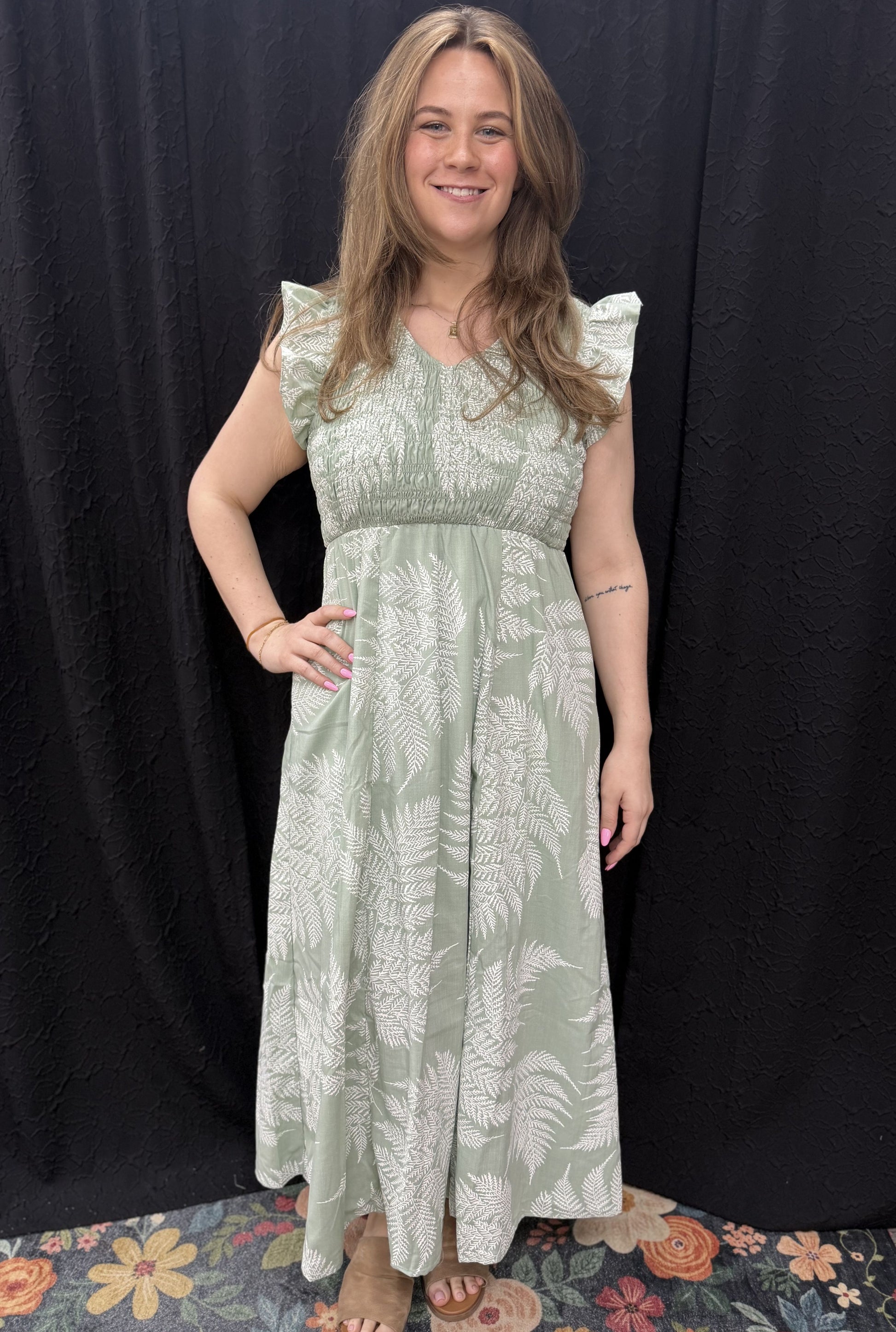 MINT PALM DRESS