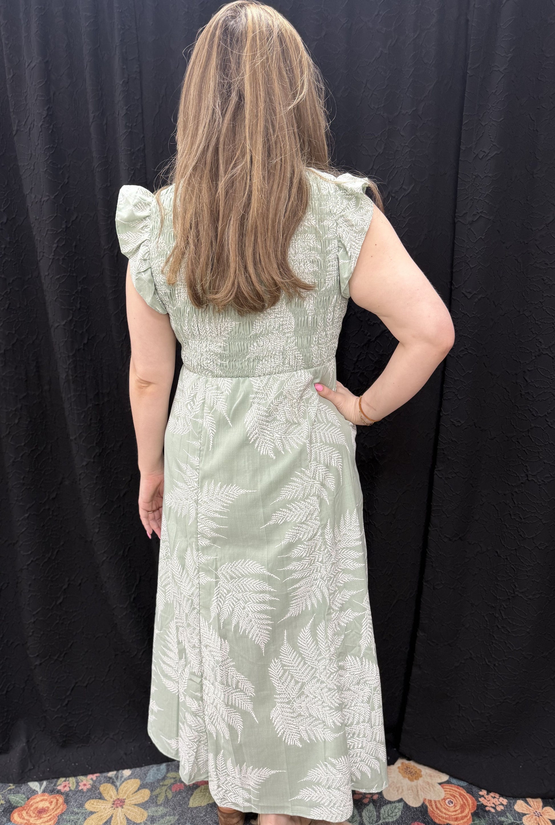 MINT PALM DRESS