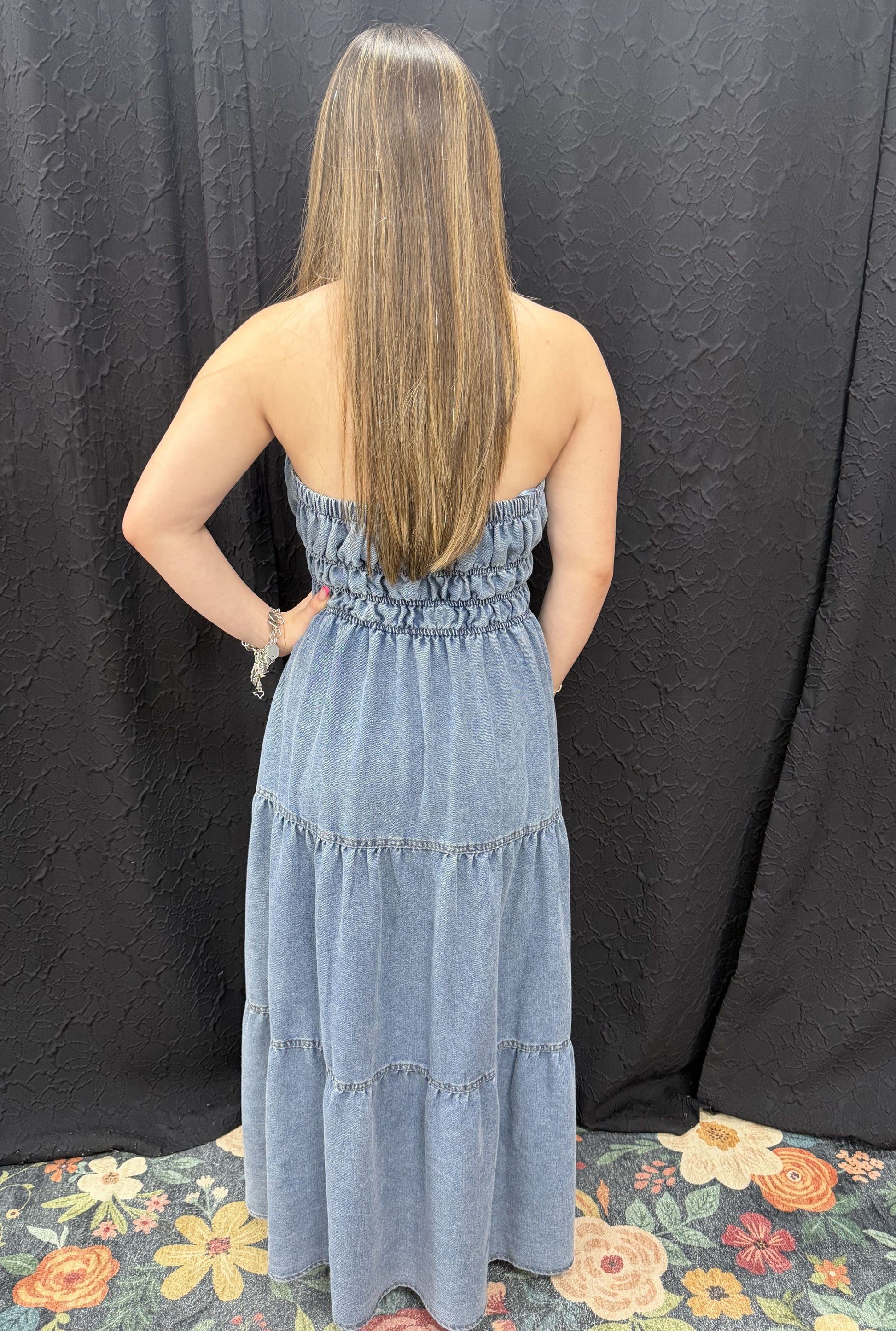 STRAPLESS DENIM DRESS – Six Shooter Junction Boutique