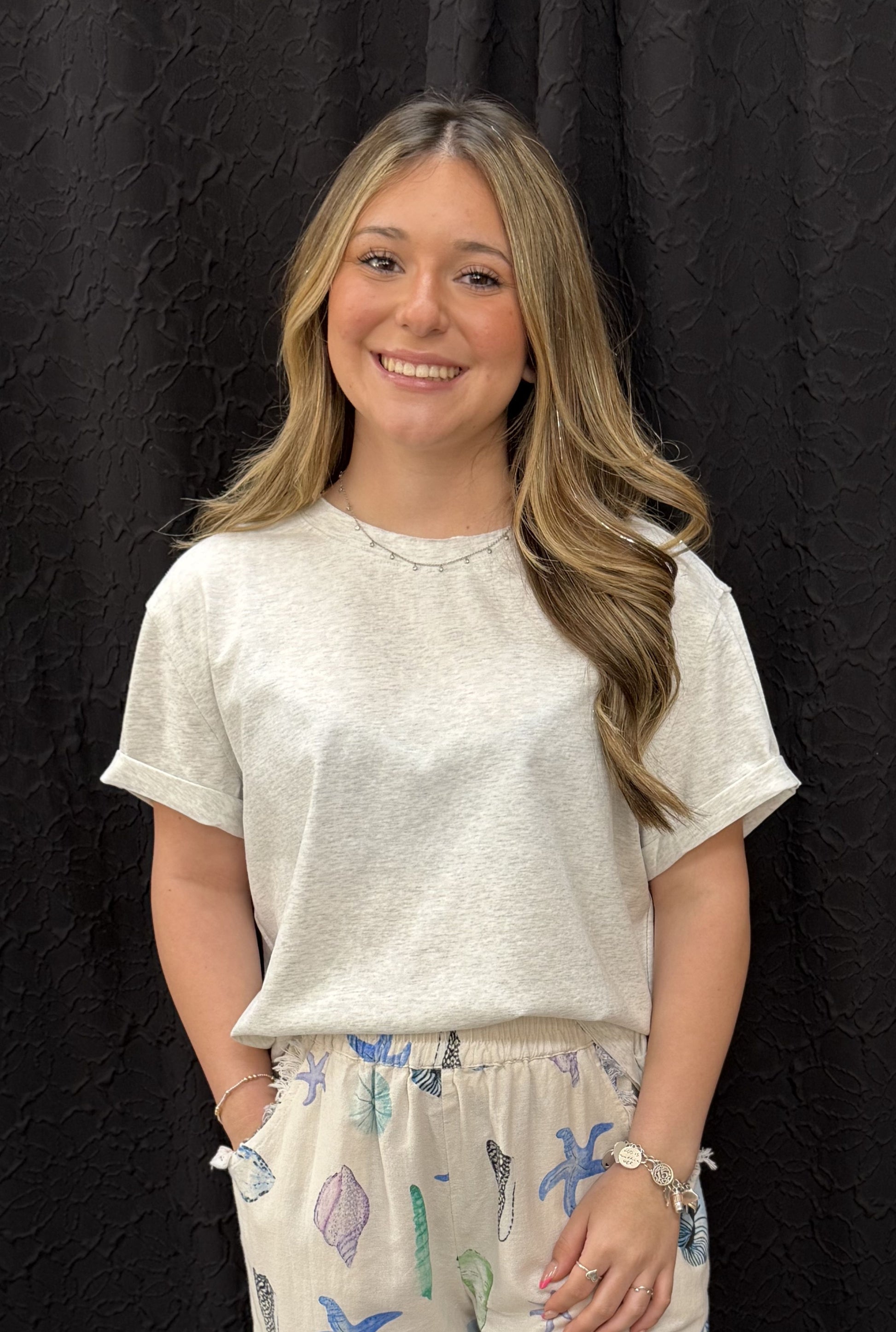 LIGHT GREY MALI TOP