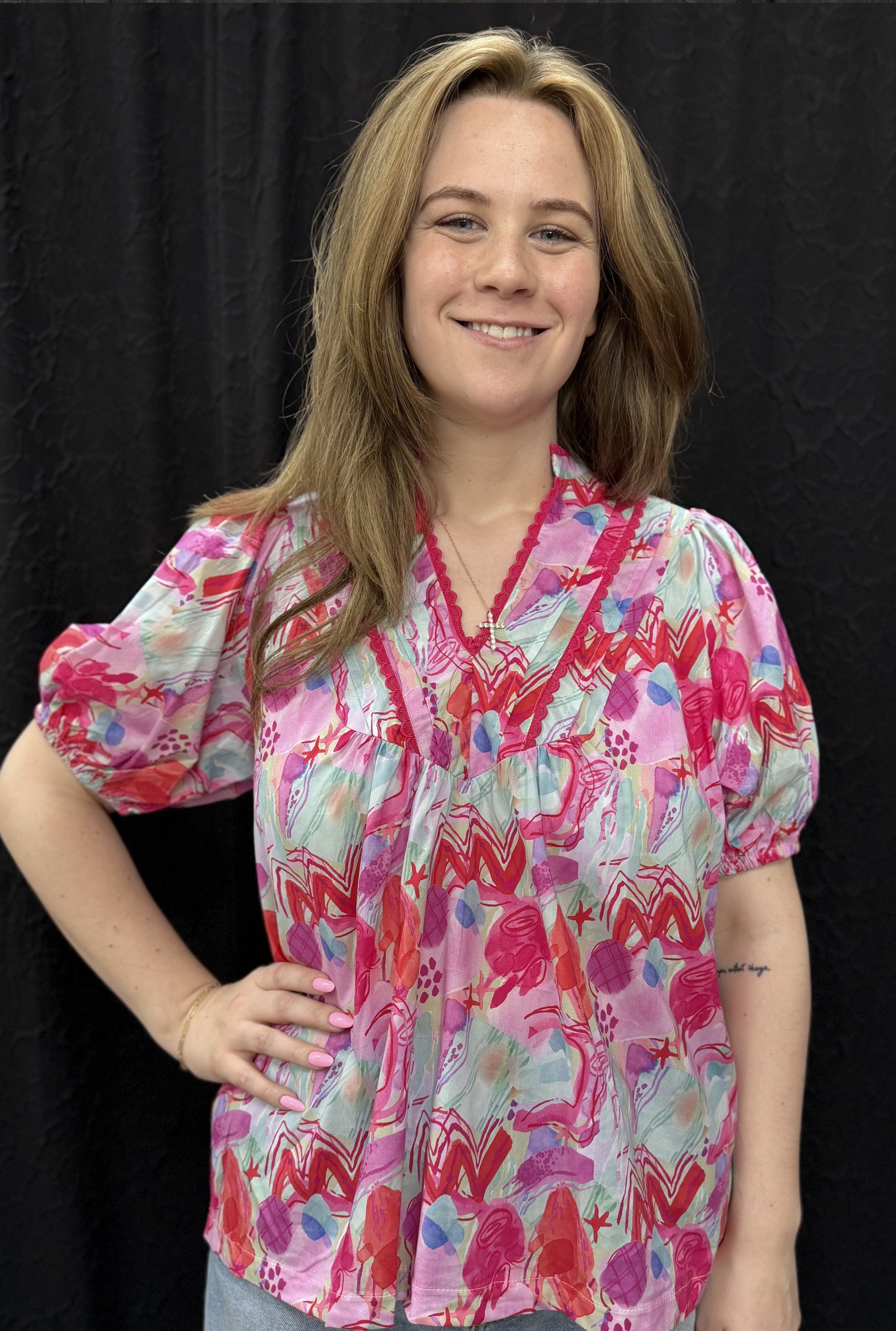 PINK DAHLIA TOP