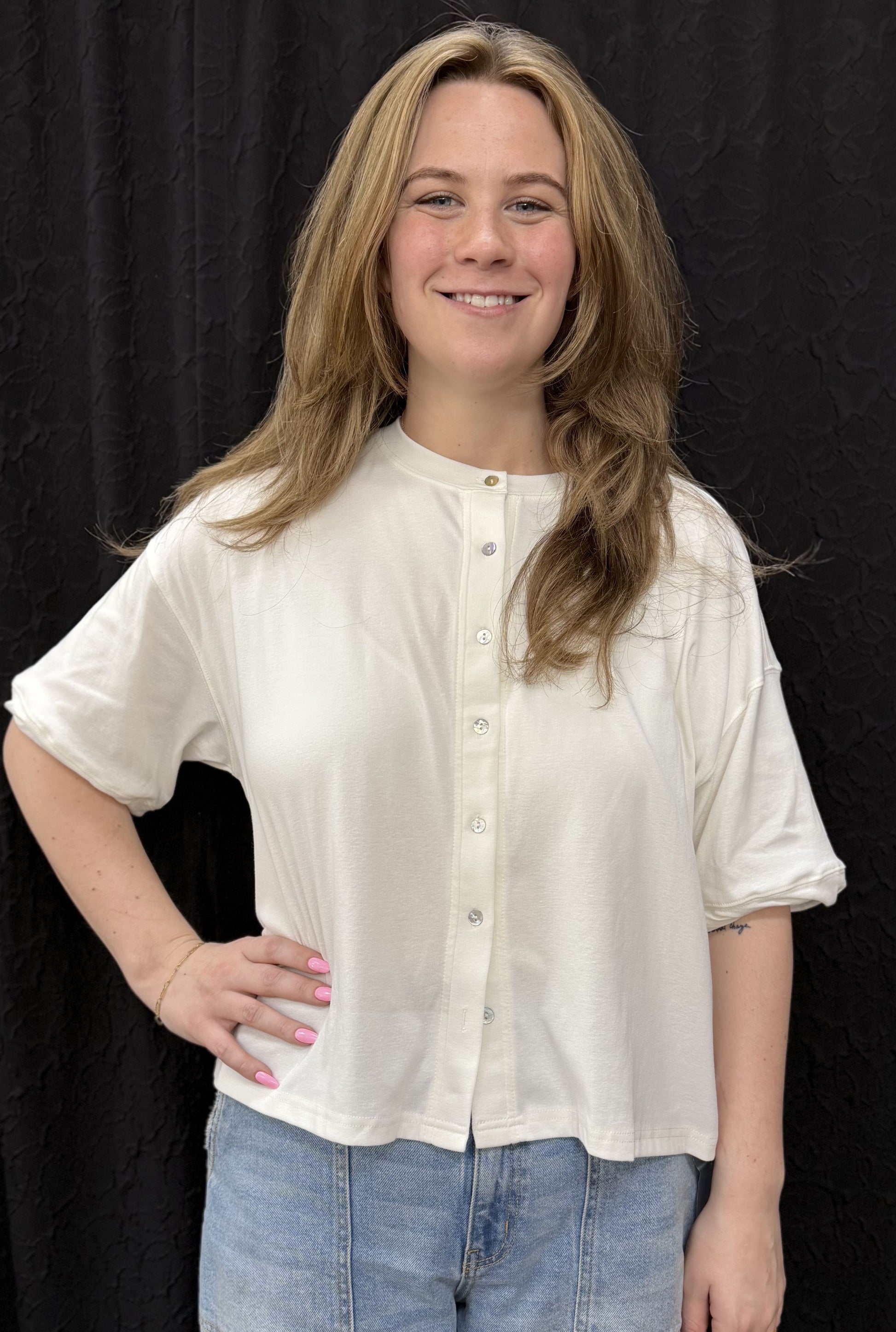 KERI BUTTON TOP