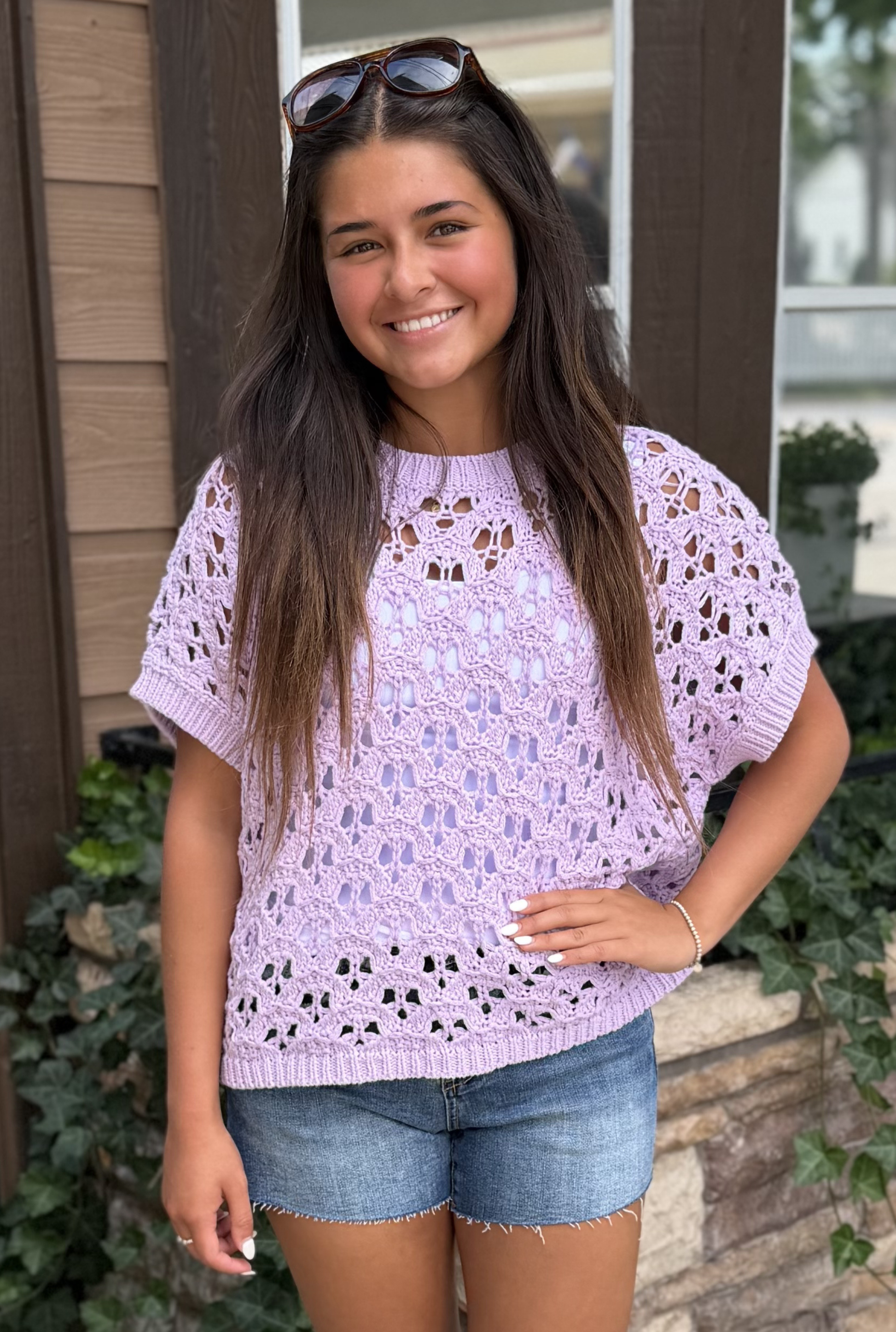 LAVENDER KNIT VEST