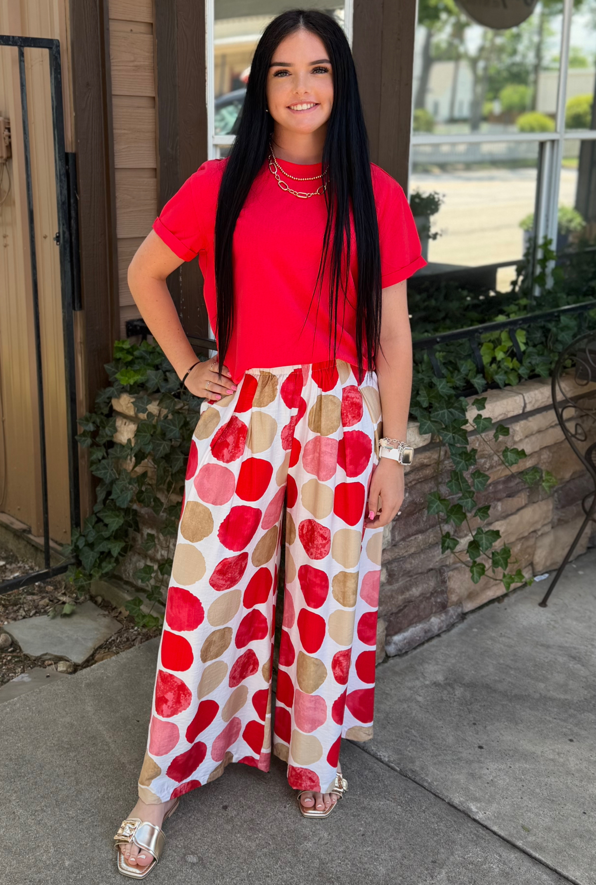 SUNSET POLKA DOT PANTS