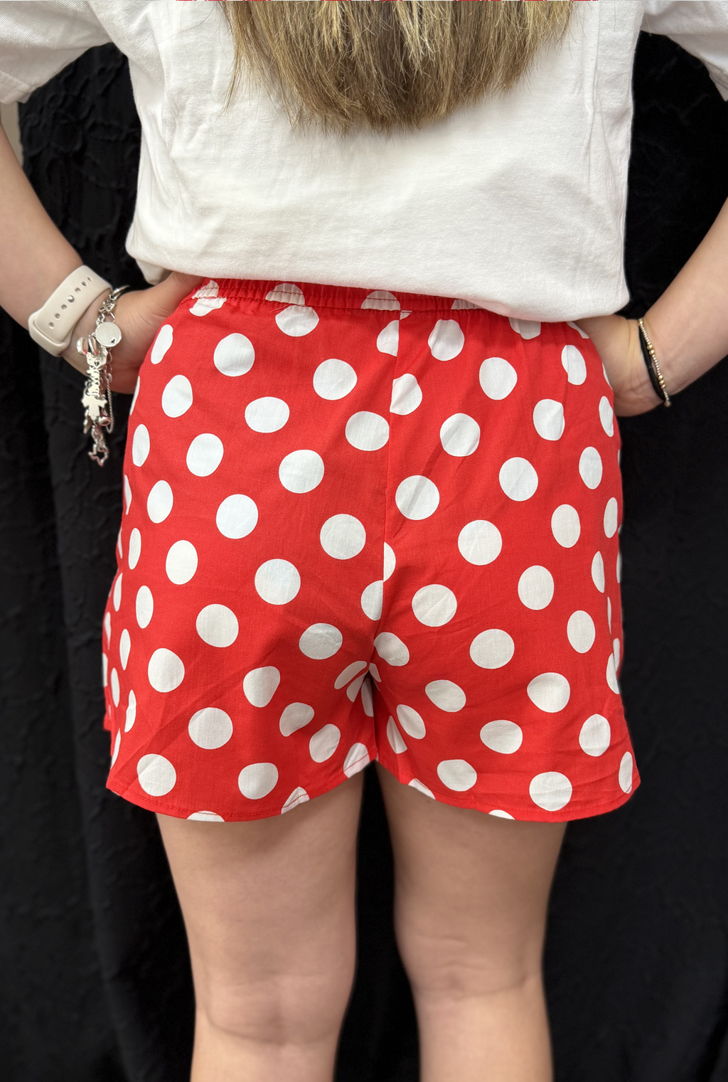 POLKA RED LULU SHORTS