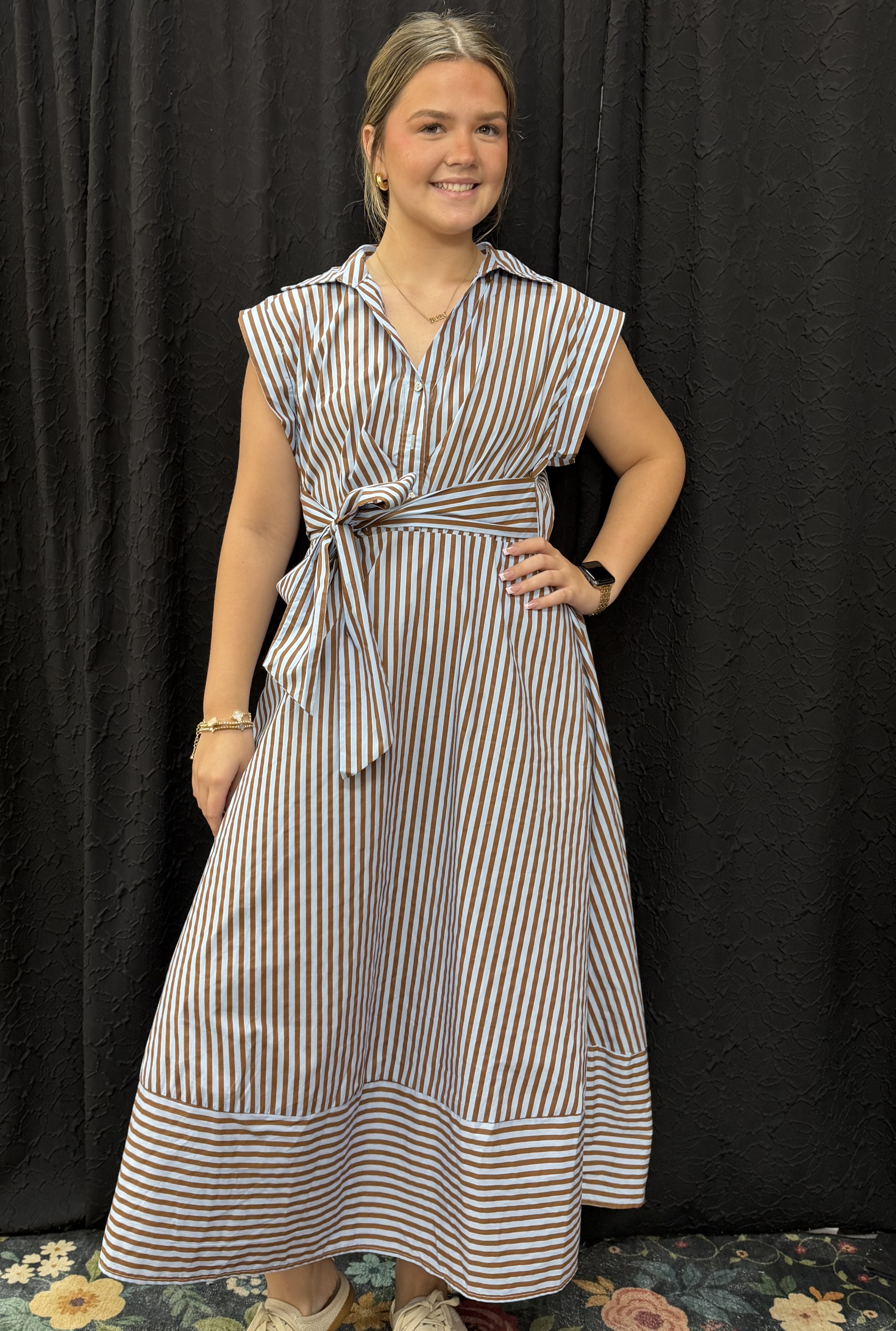 BROWN BRIANNA DRESS